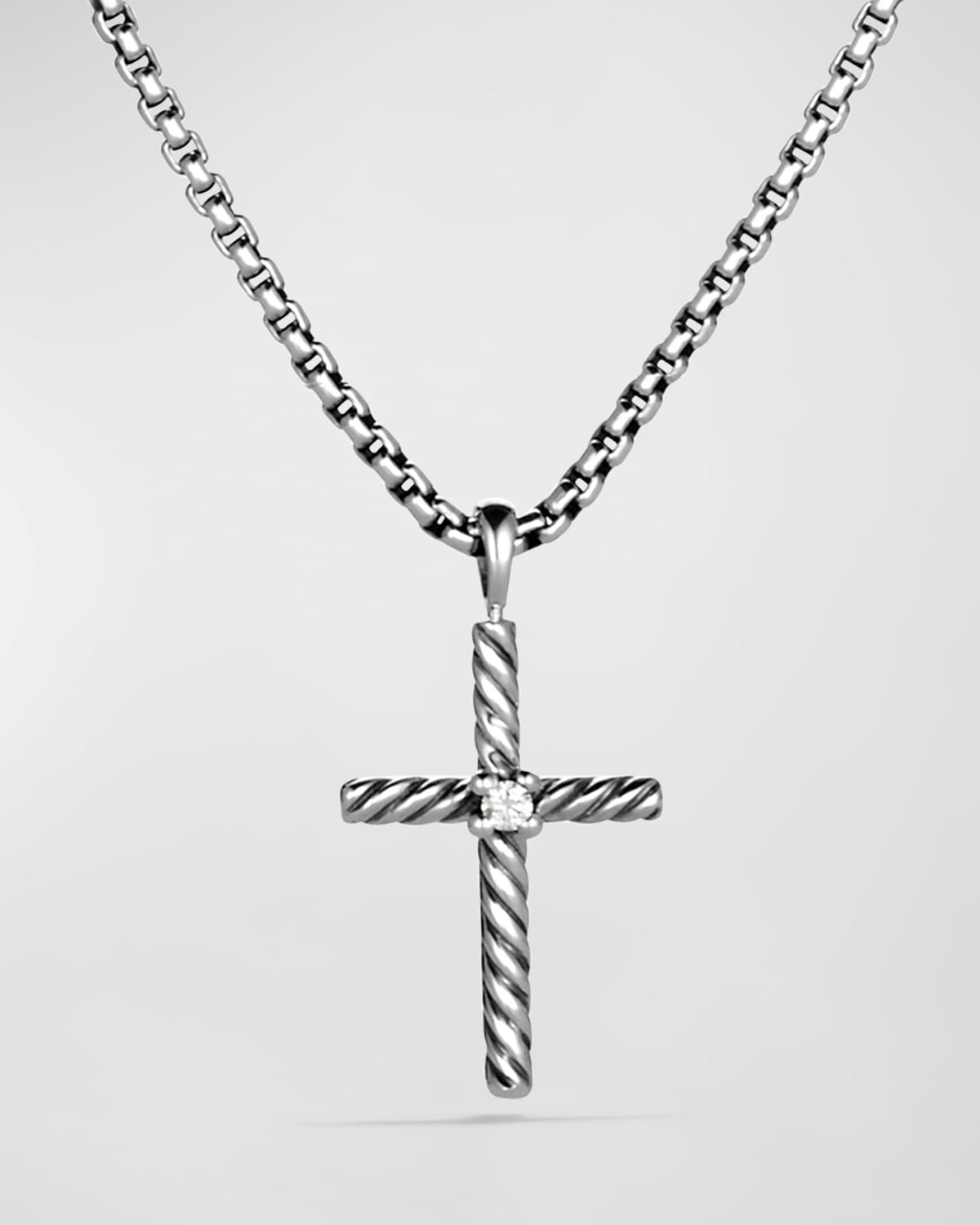 16" Cable Classics Cross with Diamond on Chain