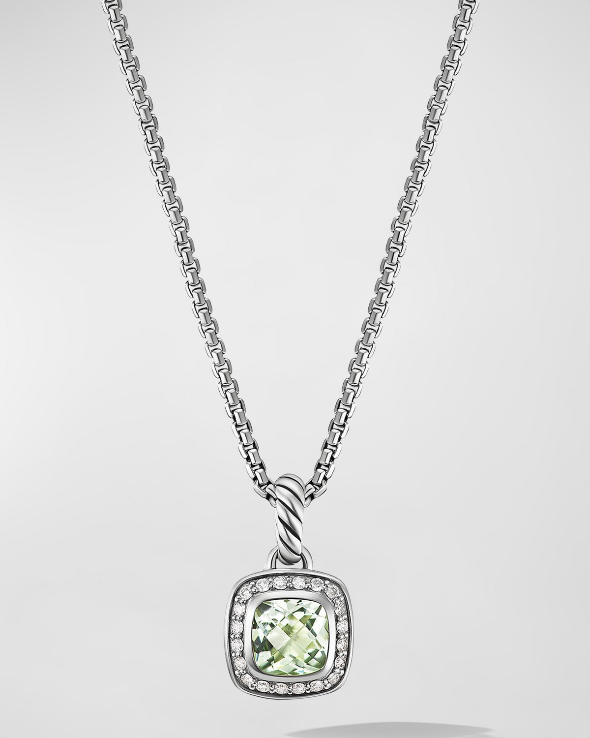 David Yurman Petite Albion Necklace With Gemstone And Diamonds In Praisiolite