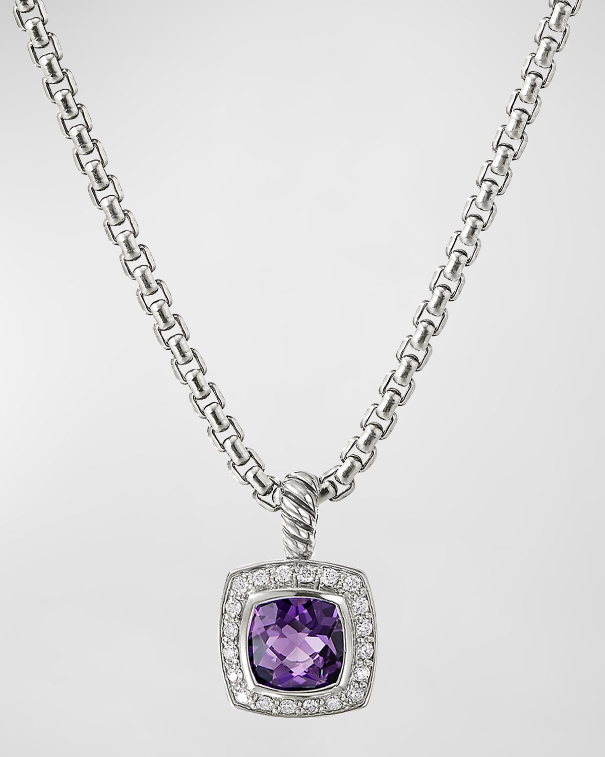 Petite Albion Necklace with Gemstone and Diamonds