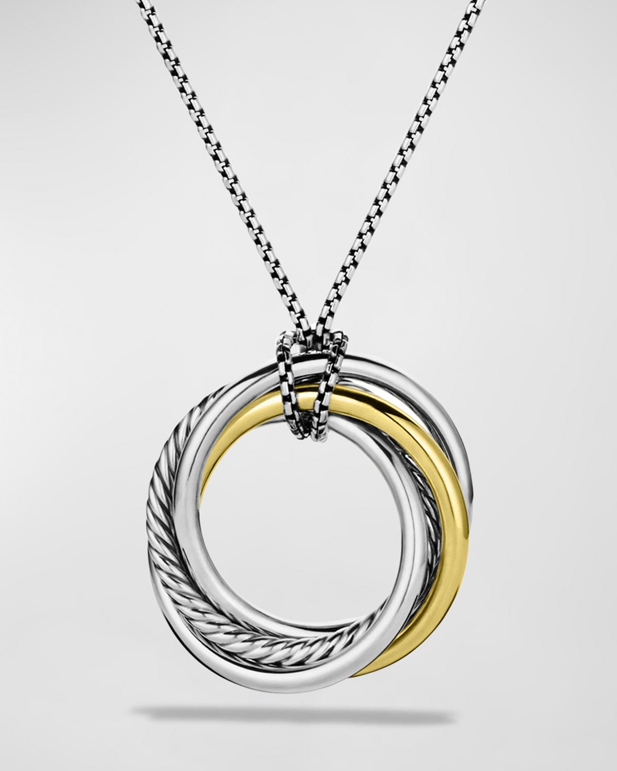 Crossover Pendant with Gold on Chain