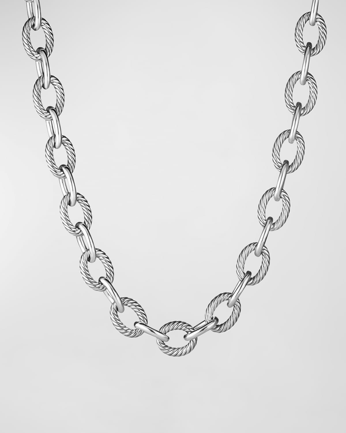 David Yurman Oval Extra-large Link Necklace In Metallic