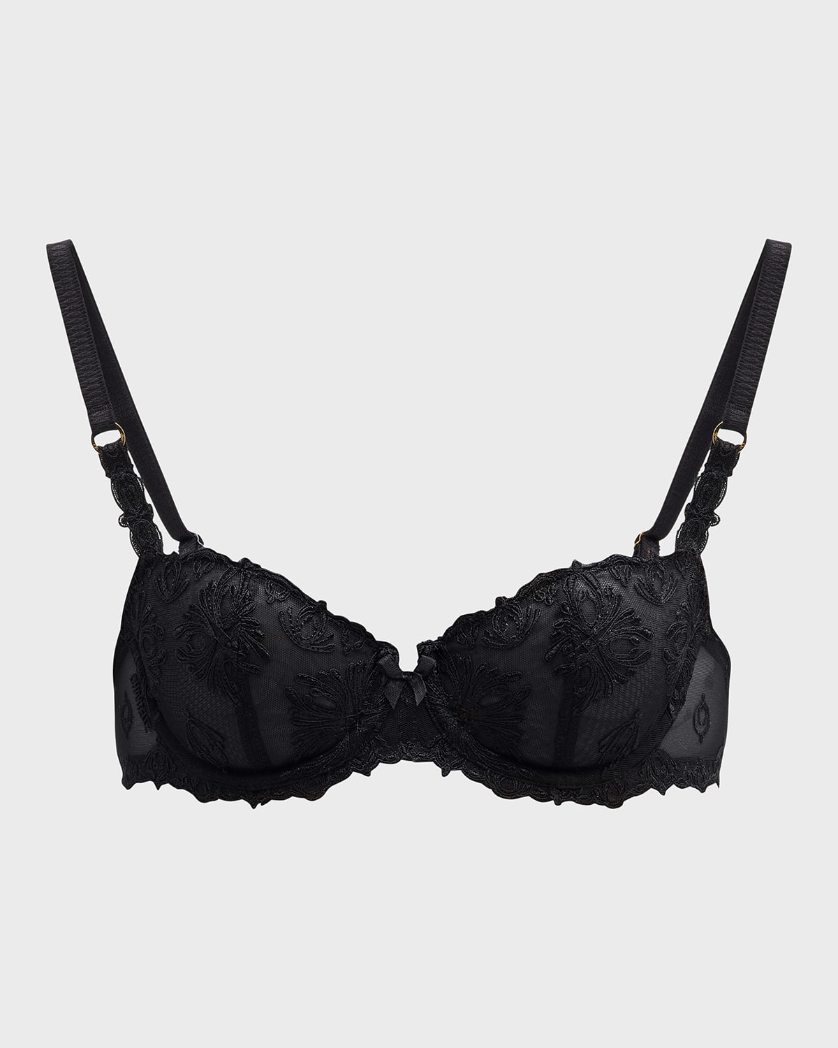 Champs-elysees Lace Unlined Demi Bra In Mahogany Multi