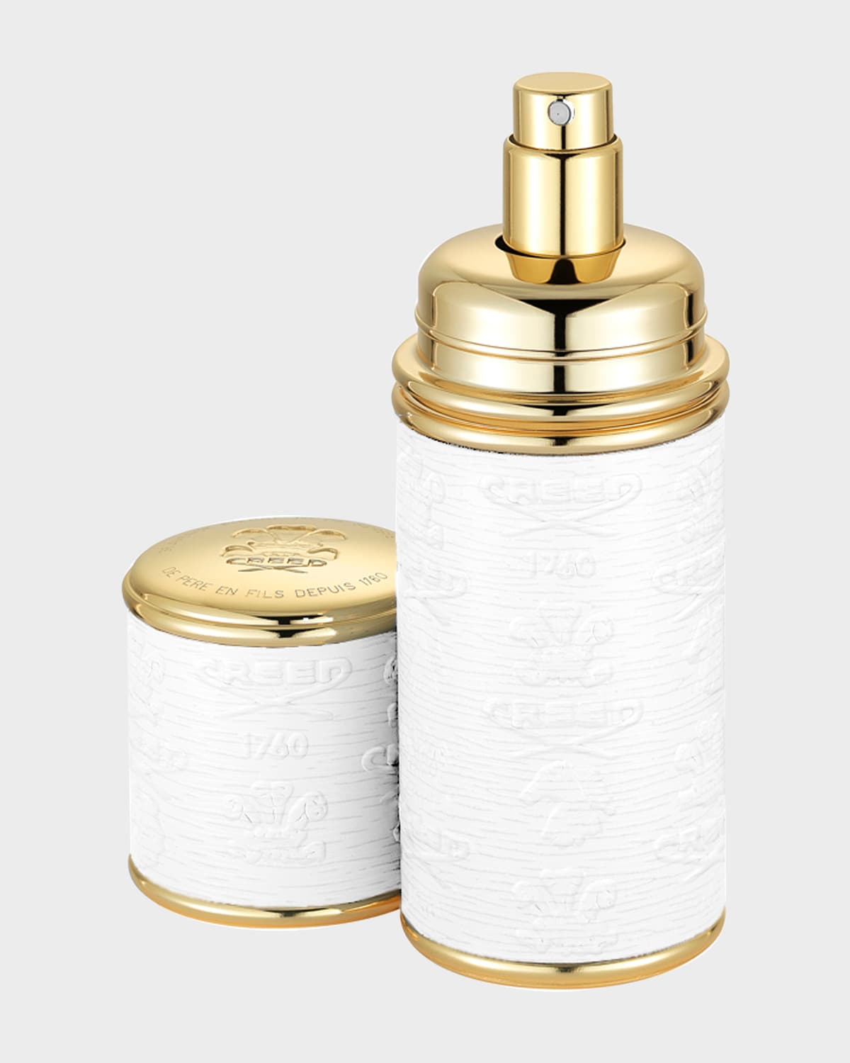 Pocket Atomizer, White with Gold Trim