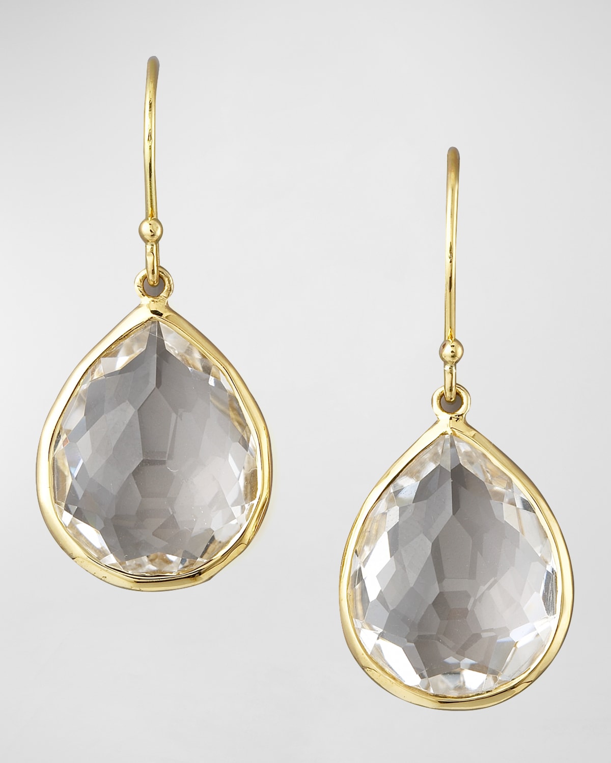 Ippolita Rock Candy Medium Teardrop Earrings In Clear Quartz