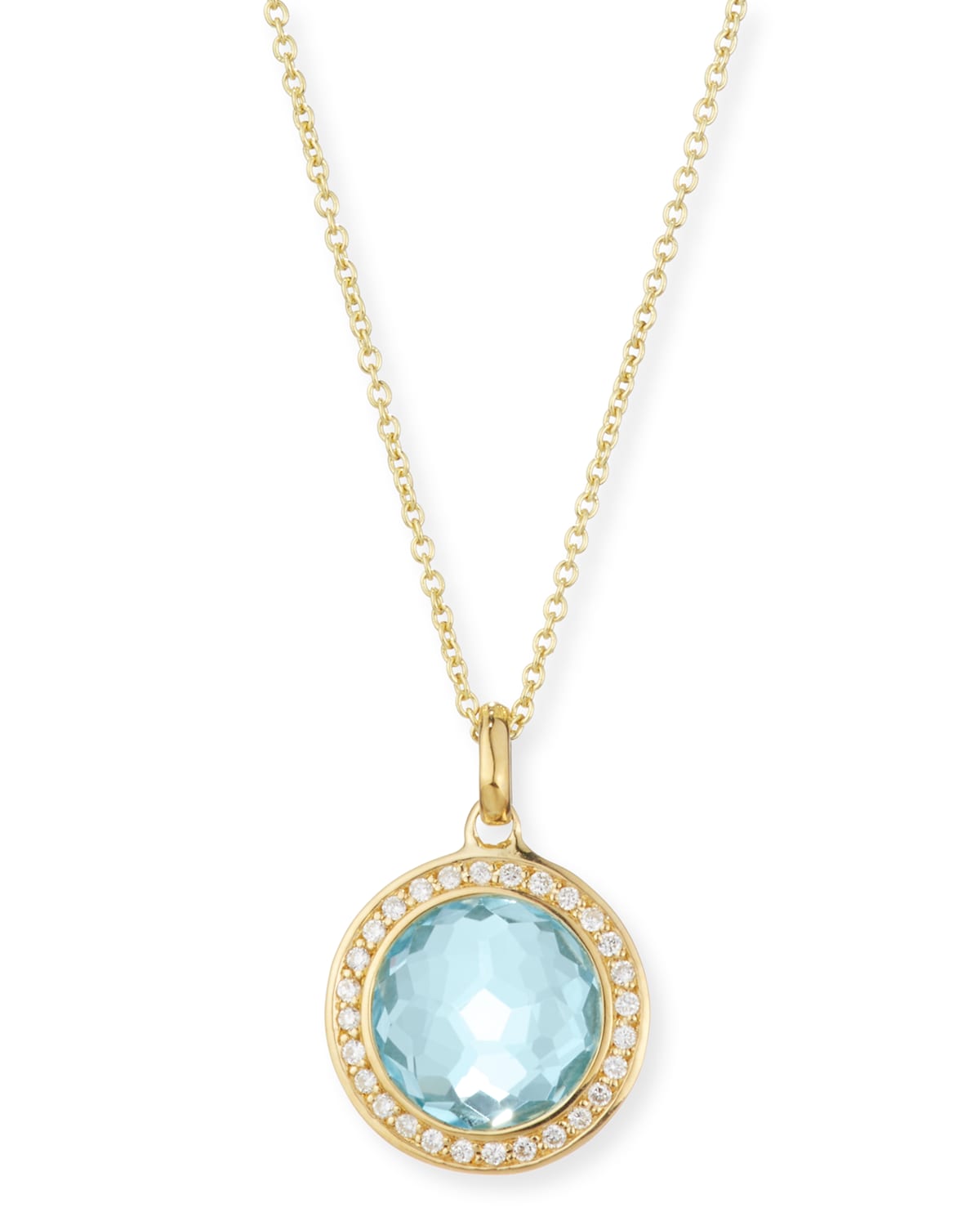 IPPOLITA SMALL PENDANT NECKLACE IN 18K GOLD WITH DIAMONDS