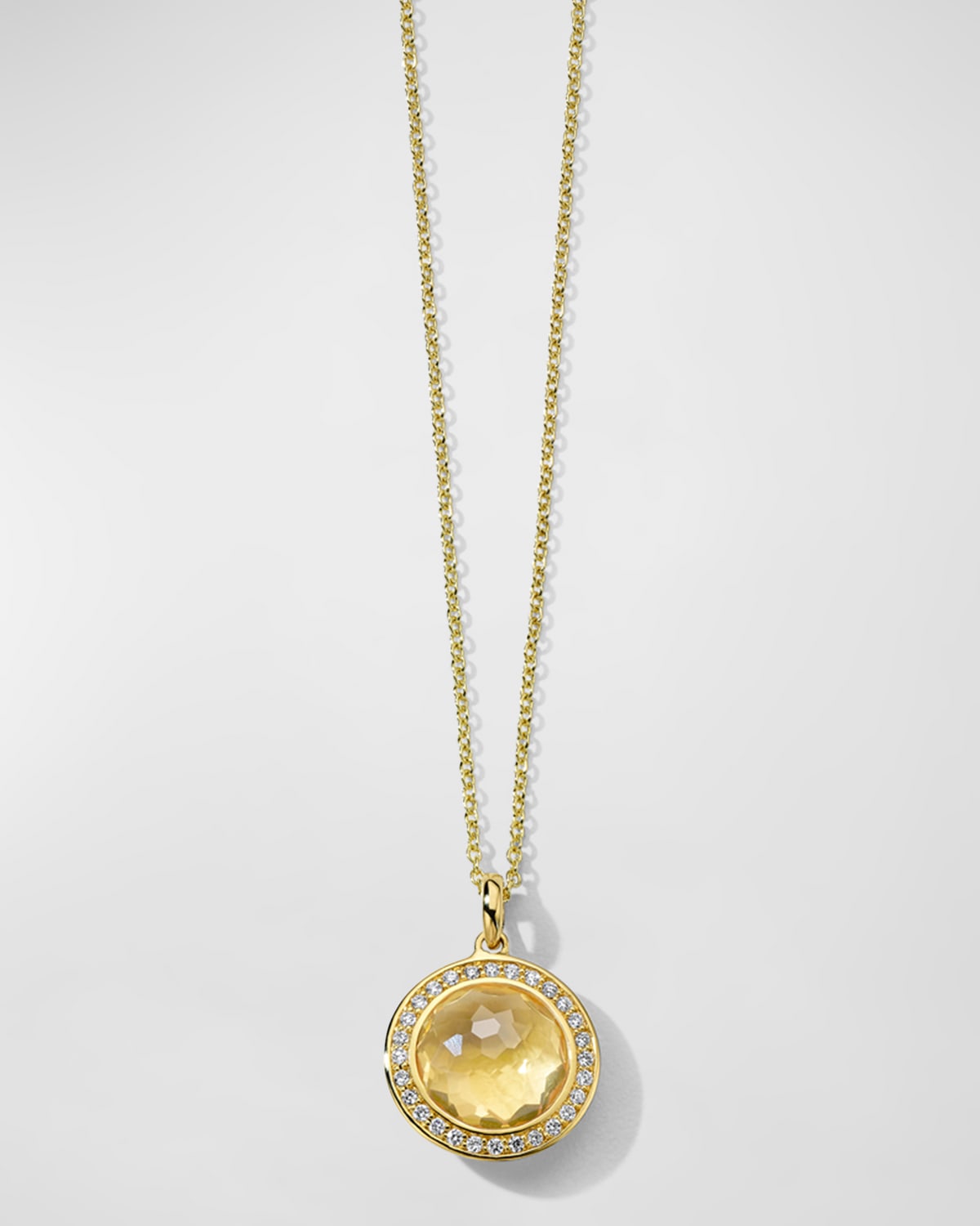 Small Pendant Necklace in 18K Gold with Diamonds