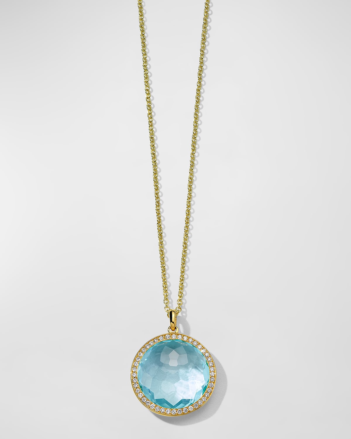 Medium Pendant Necklace in 18K Gold with Diamonds