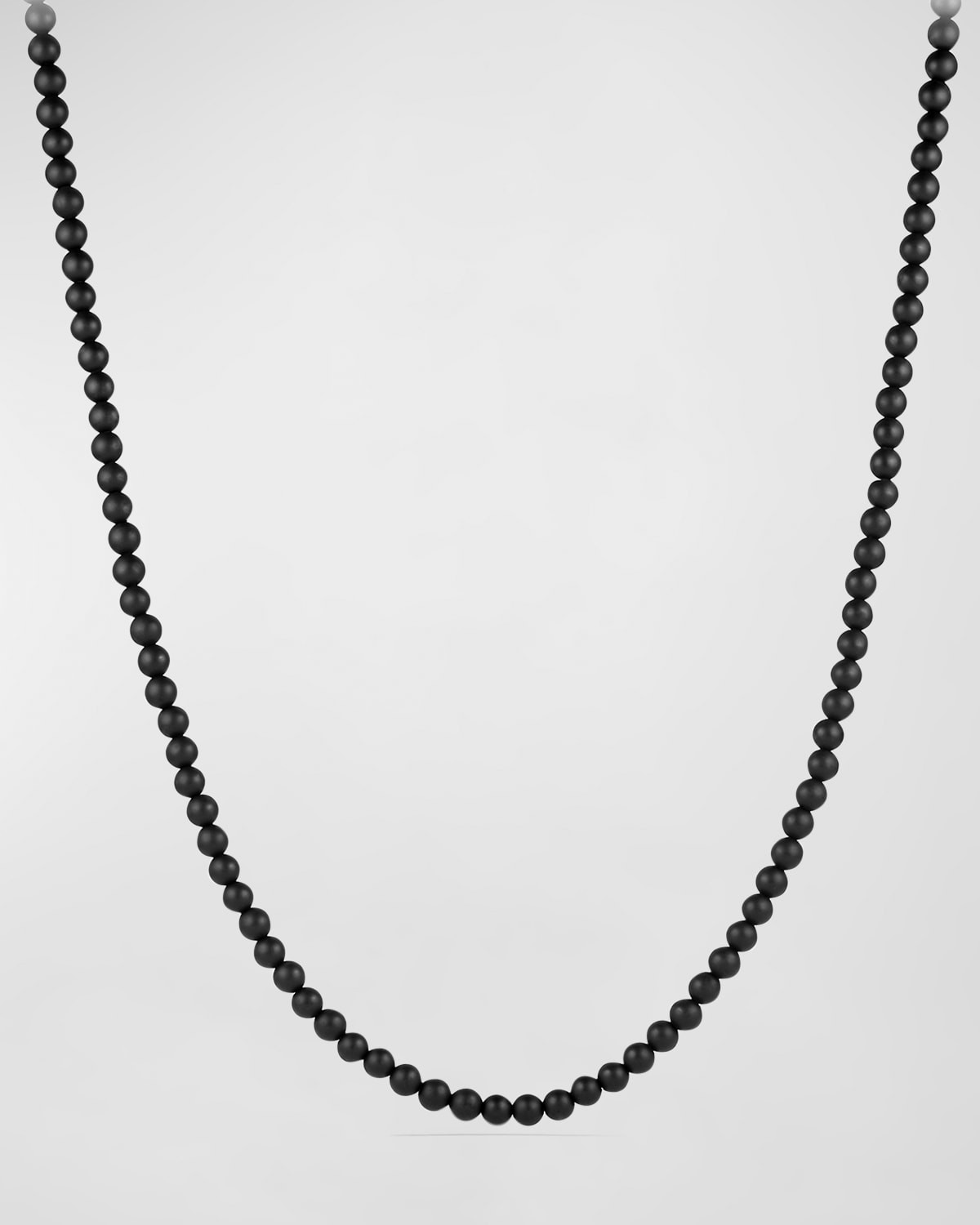 David Yurman Men's Spiritual Beads Necklace With Gemstones In Silver, 5mm In Black