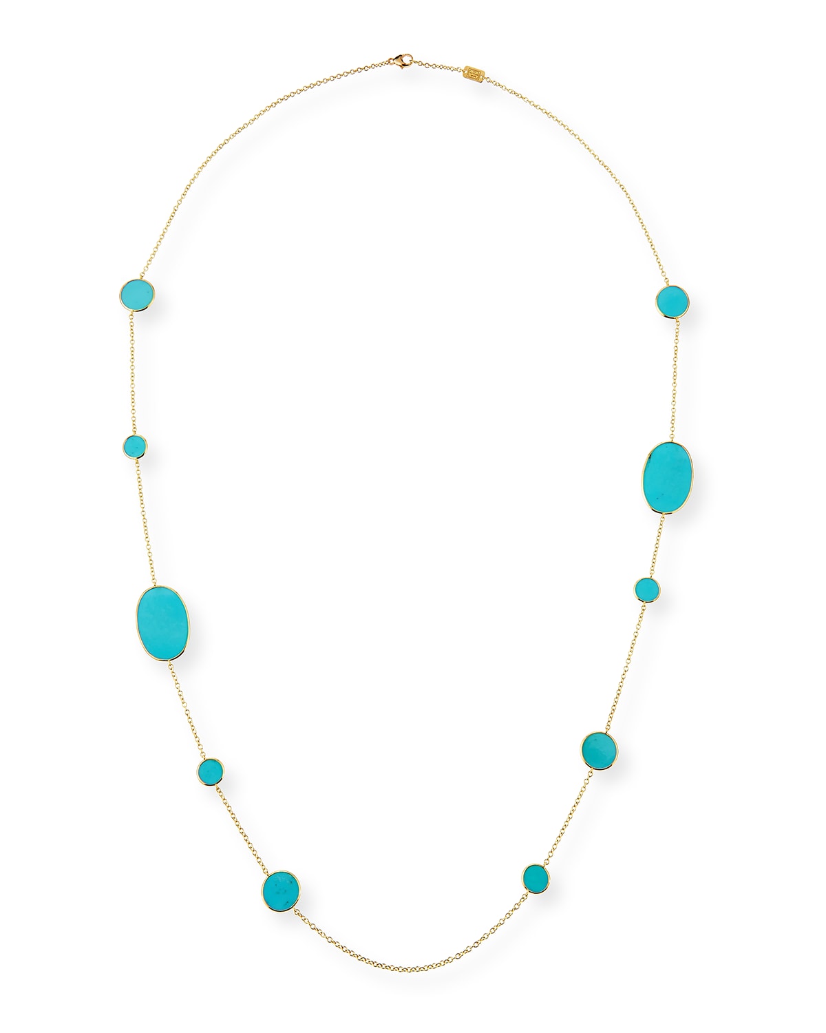 Ippolita Women's Polished Rock Candy 18k Yellow Gold & Turquoise Mixed-shape Necklace In Turquoise Gold