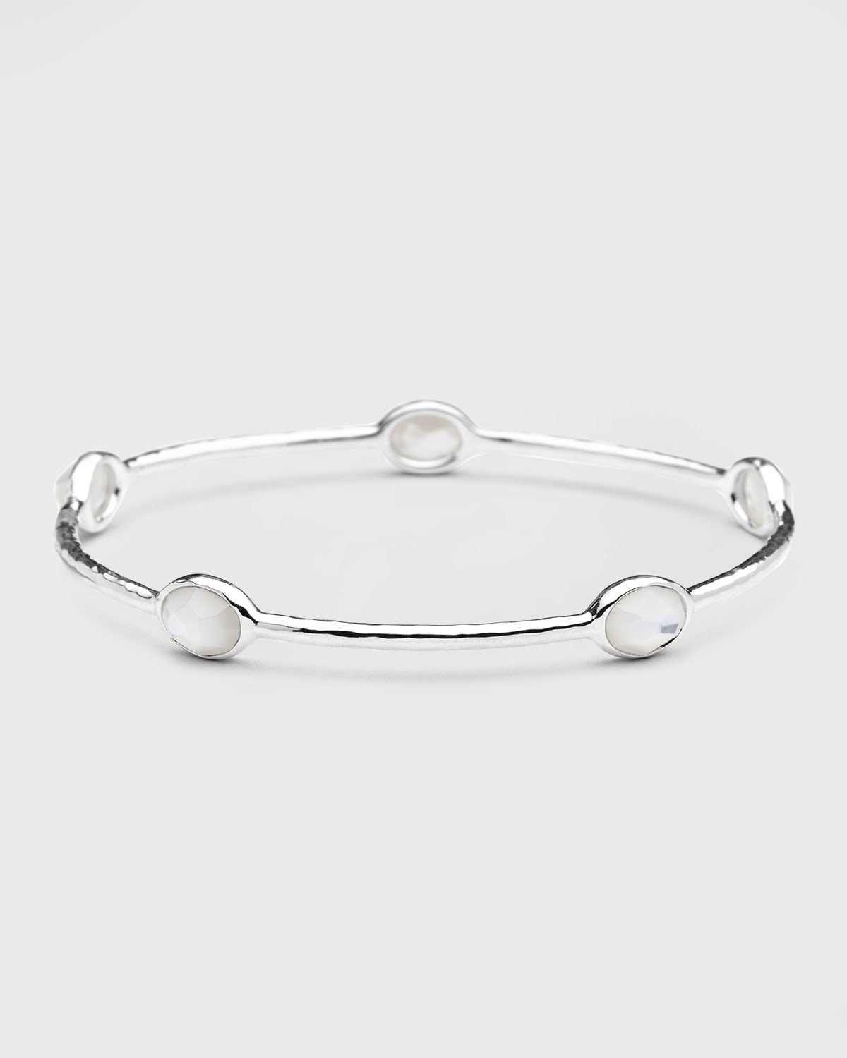 5-Stone Bangle Bracelet in Sterling Silver