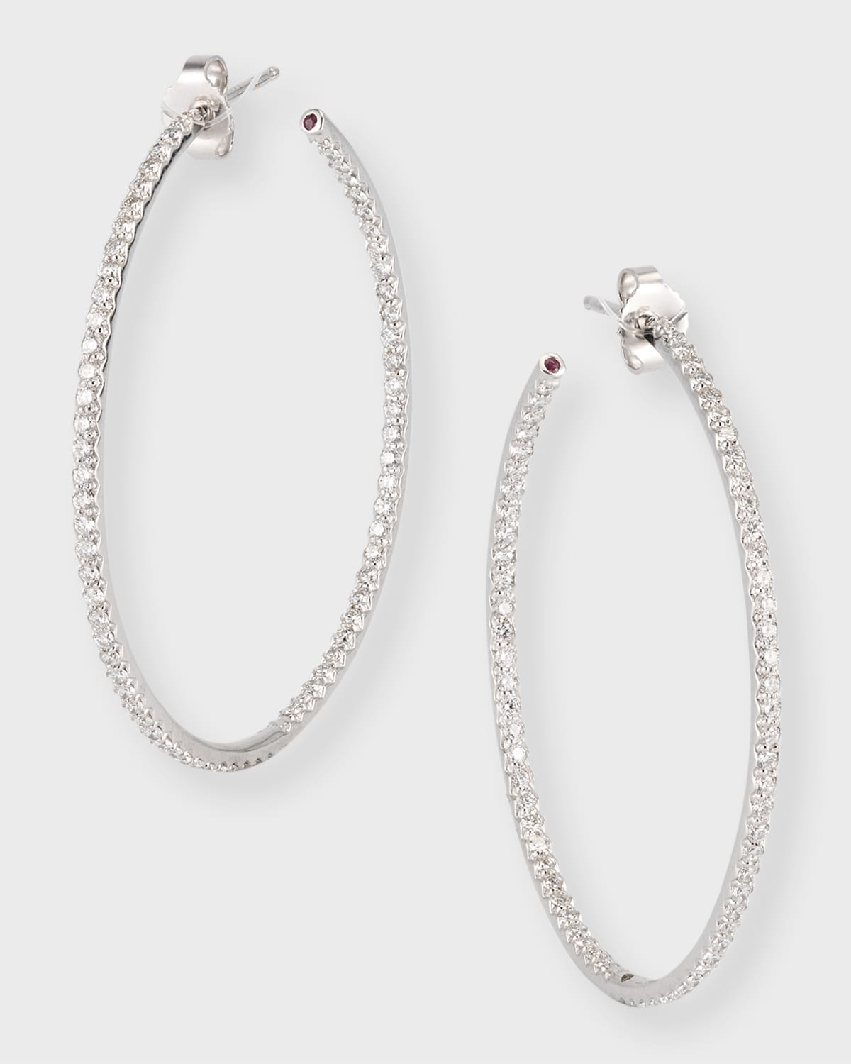 18K Perfect Diamond Hoop Earrings