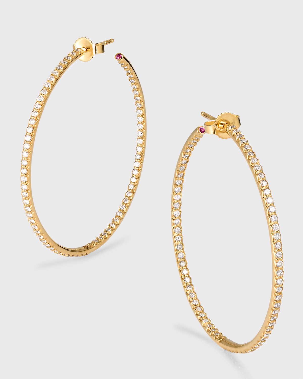 18K Perfect Diamond Hoop Earrings