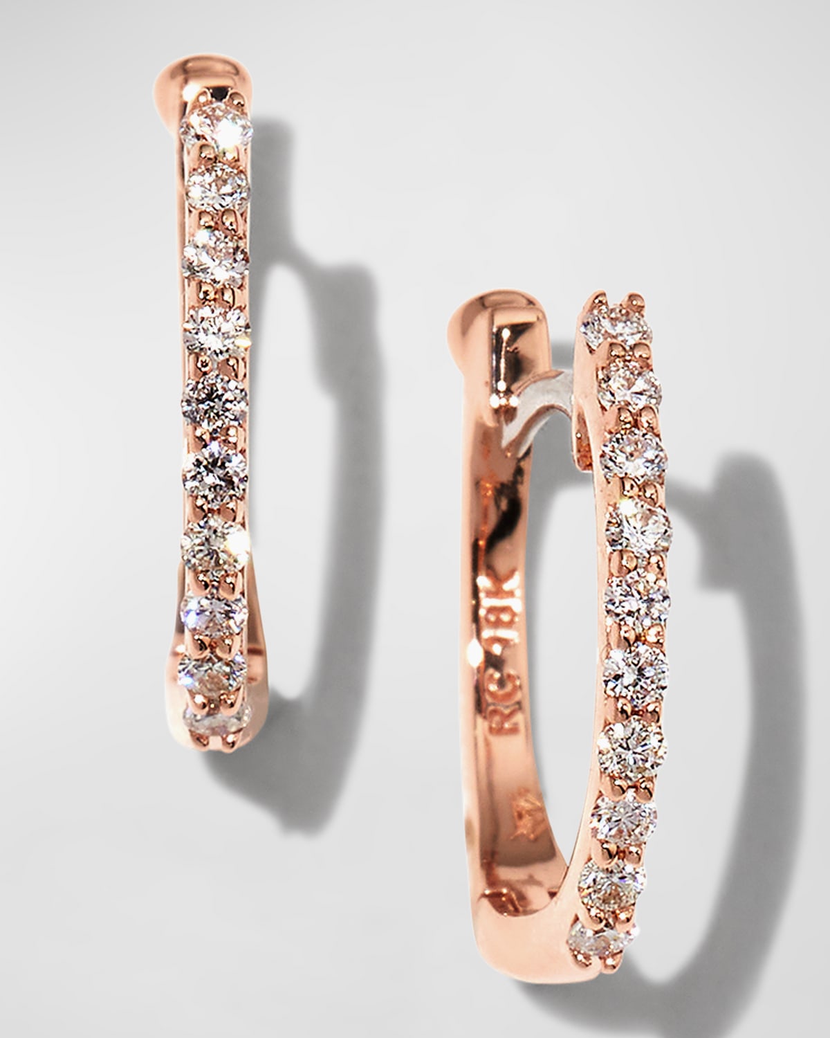 Pave Diamond Horseshoe Earrings