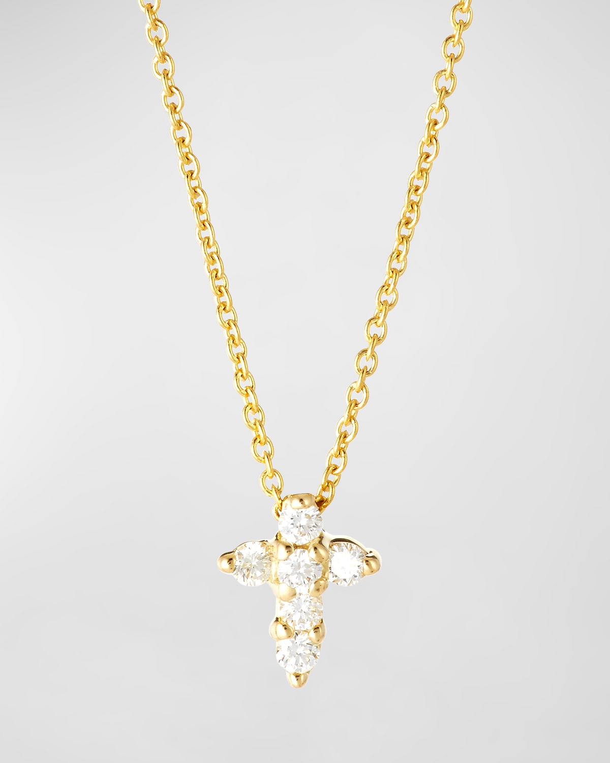 Roberto Coin Baby Cross Necklace In Yellow Gold