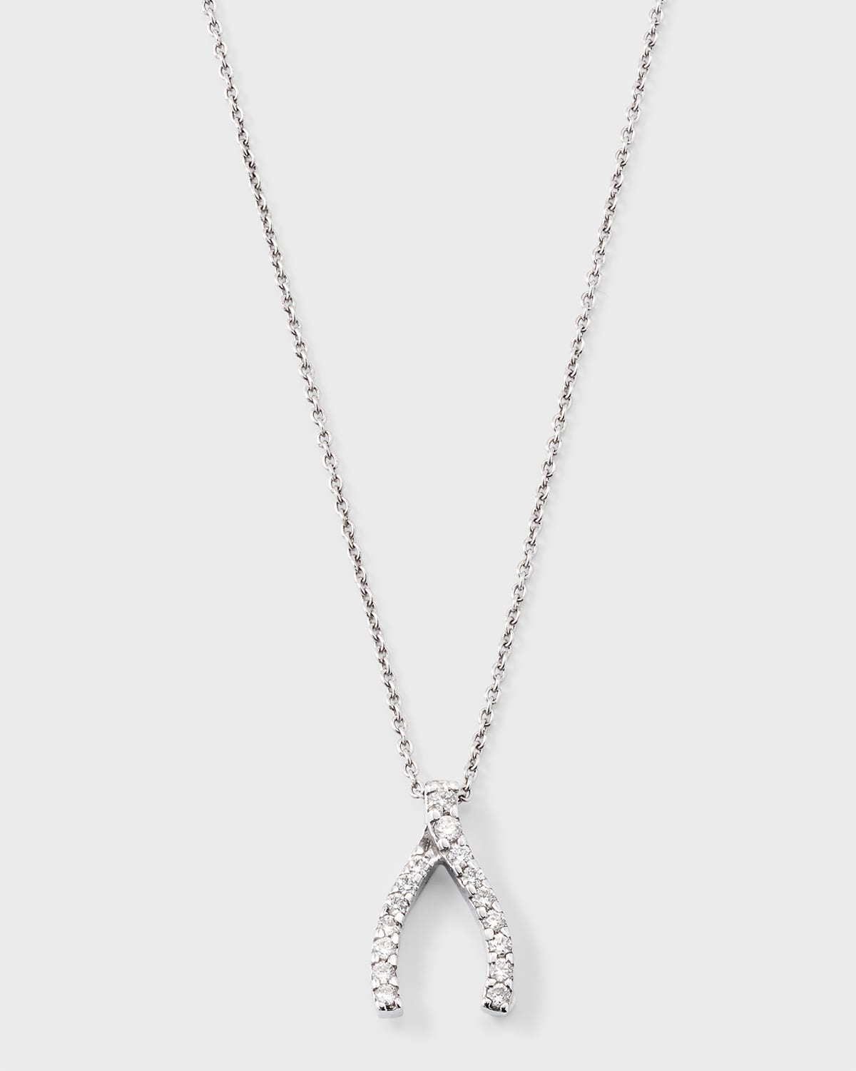 Roberto Coin Pave Wishbone Necklace