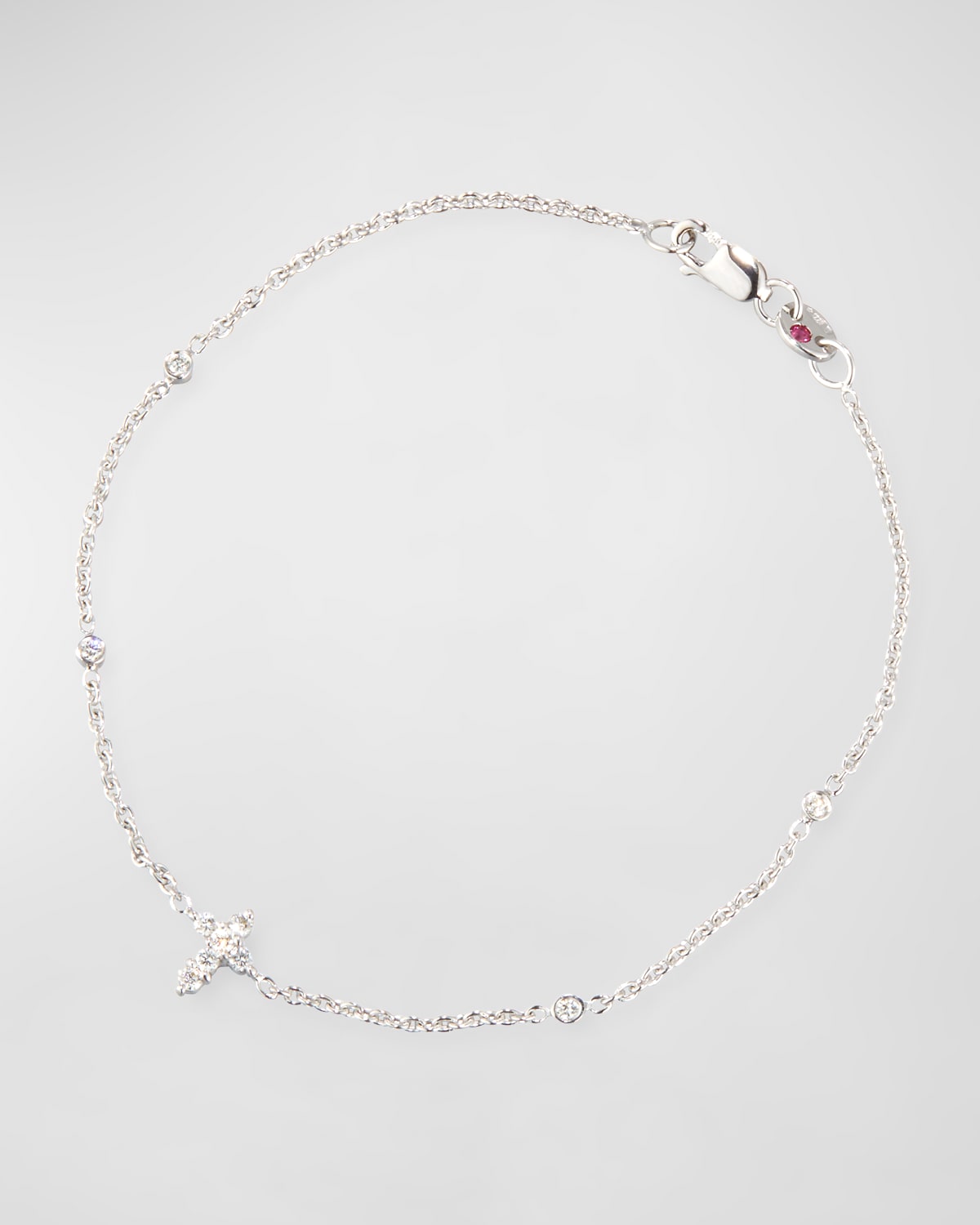 Roberto Coin Tiny Treasure Diamond Cross Bracelet