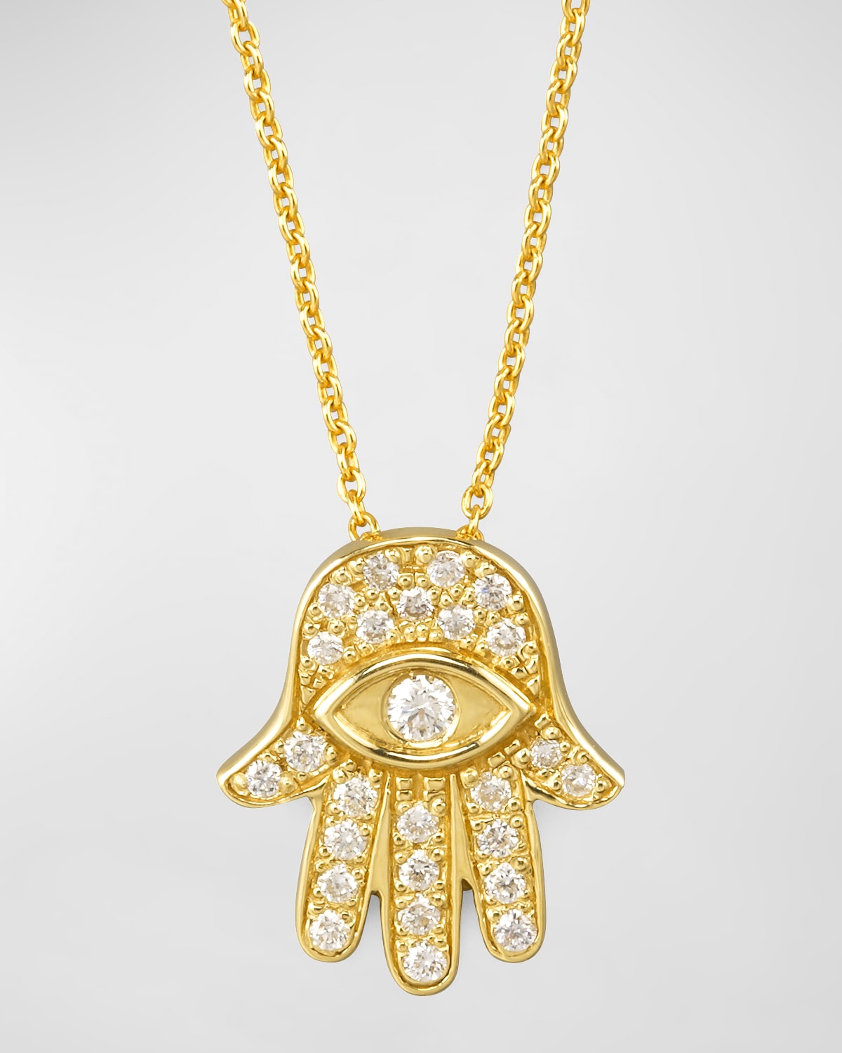 Gold Hamsa Pendant Necklace