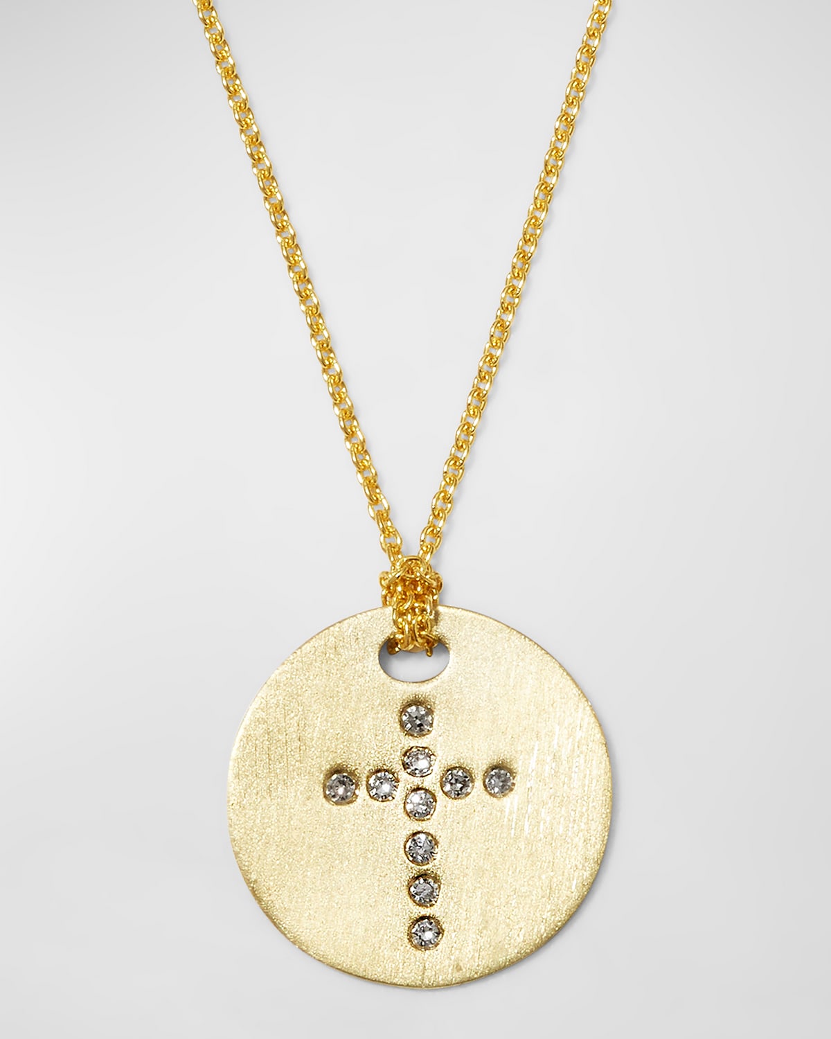 Roberto Coin Cross Medallion In Yellow Gold