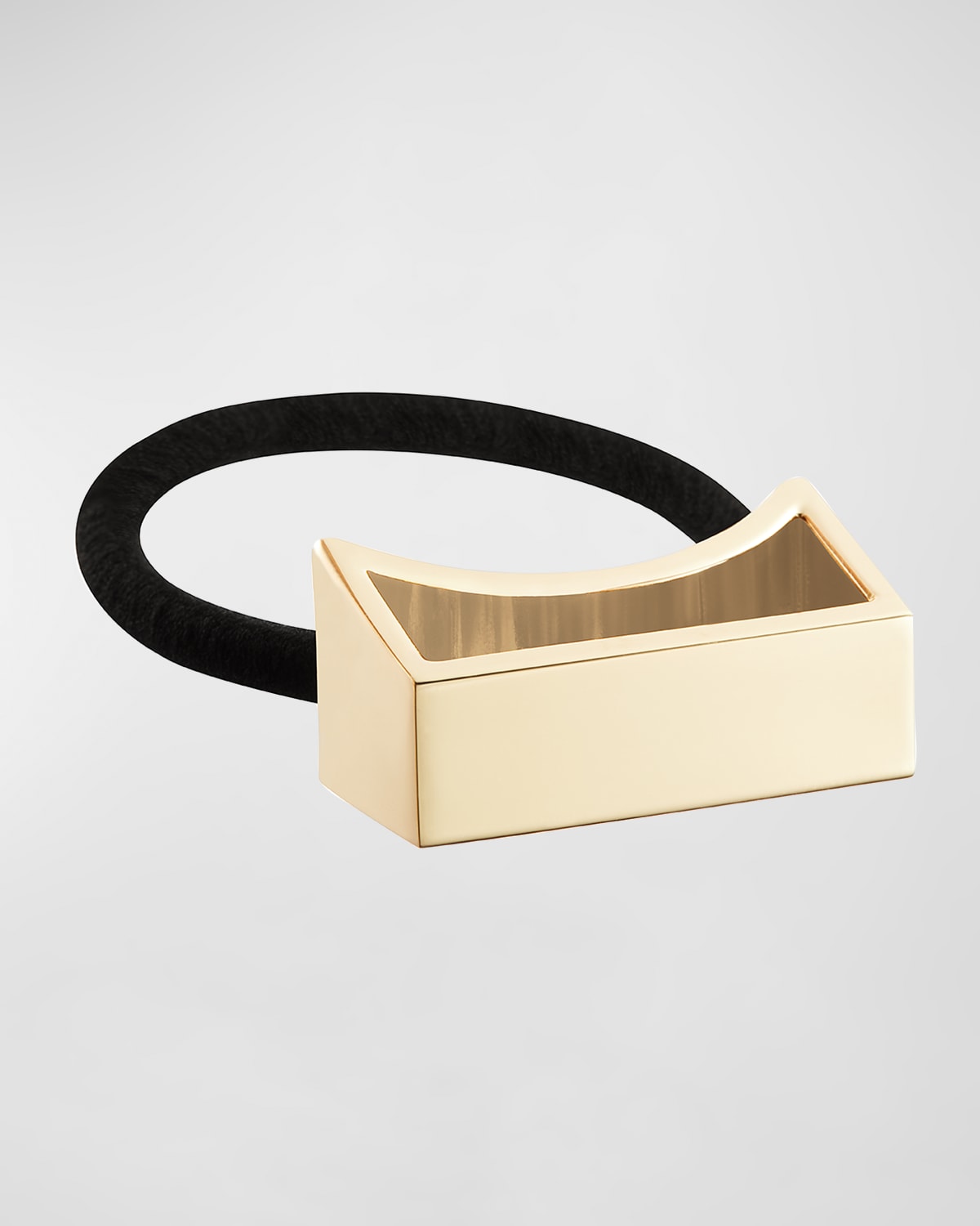 Geometric Gold Plated Metal Ponytail Holder