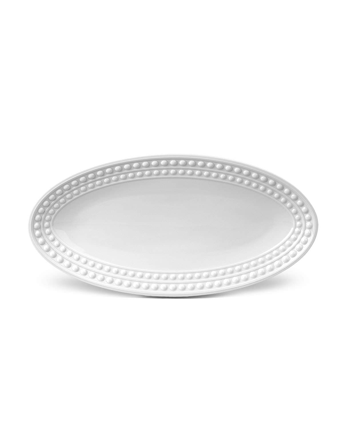 L'objet Perlee Medium Oval Platter In White