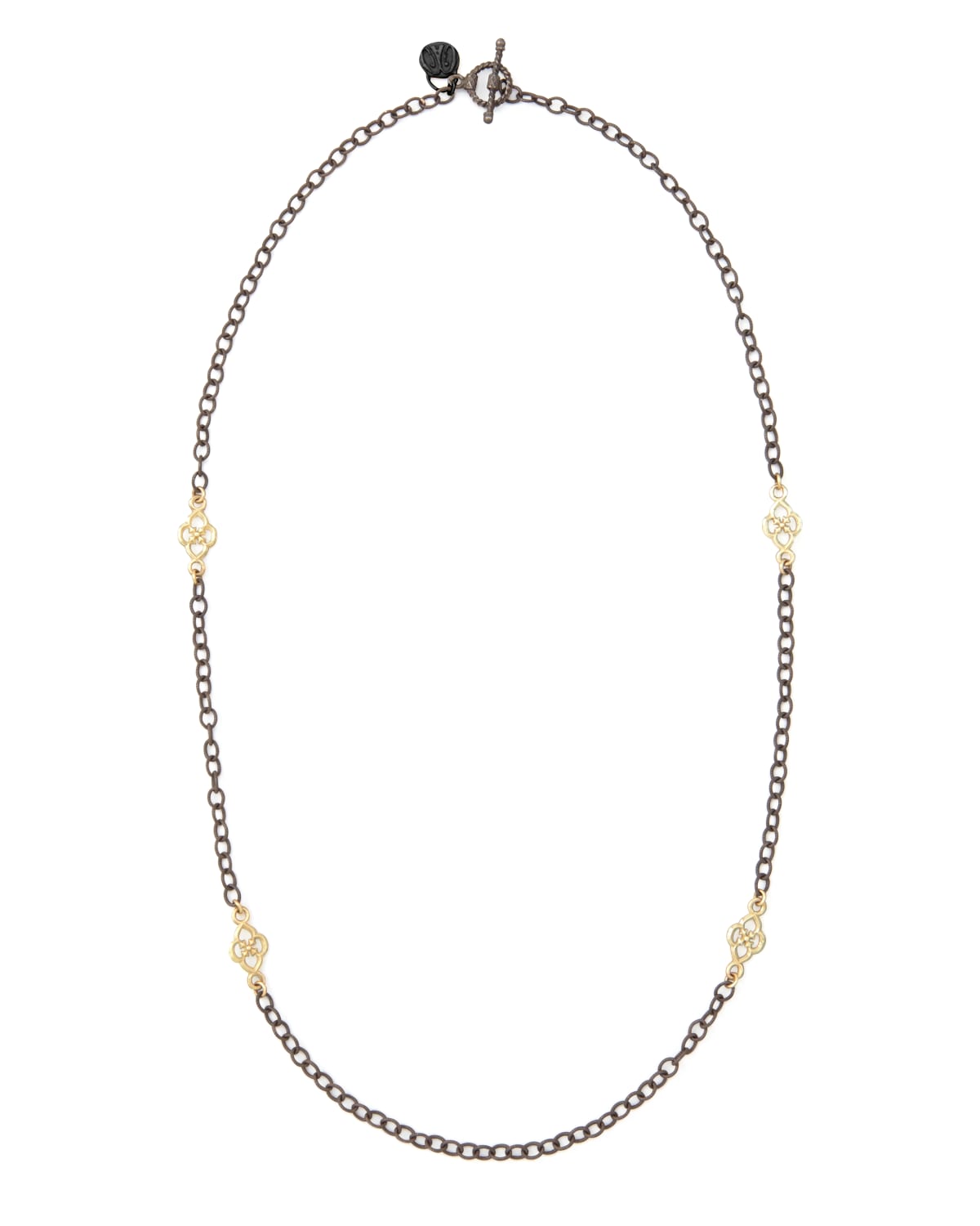 Shop Armenta Short Gold-station Cable-chain Necklace, 18"l In Old World