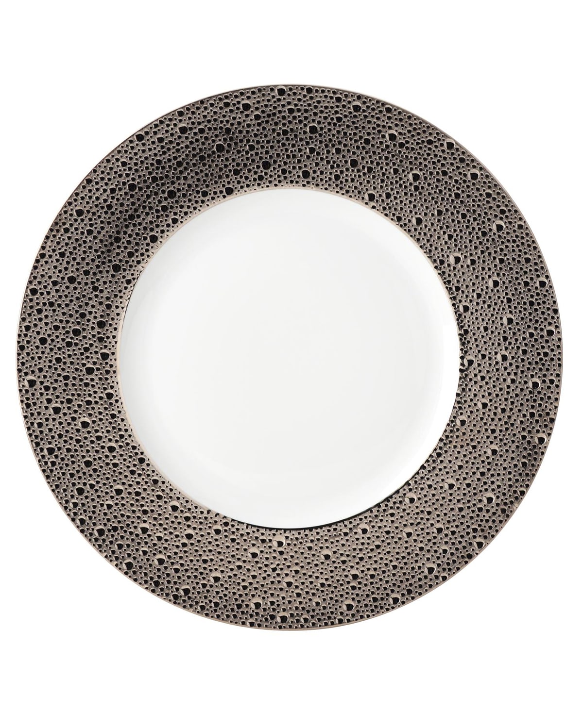 Shop Bernardaud Ecume Platinum Charger Plate In White, Platinum