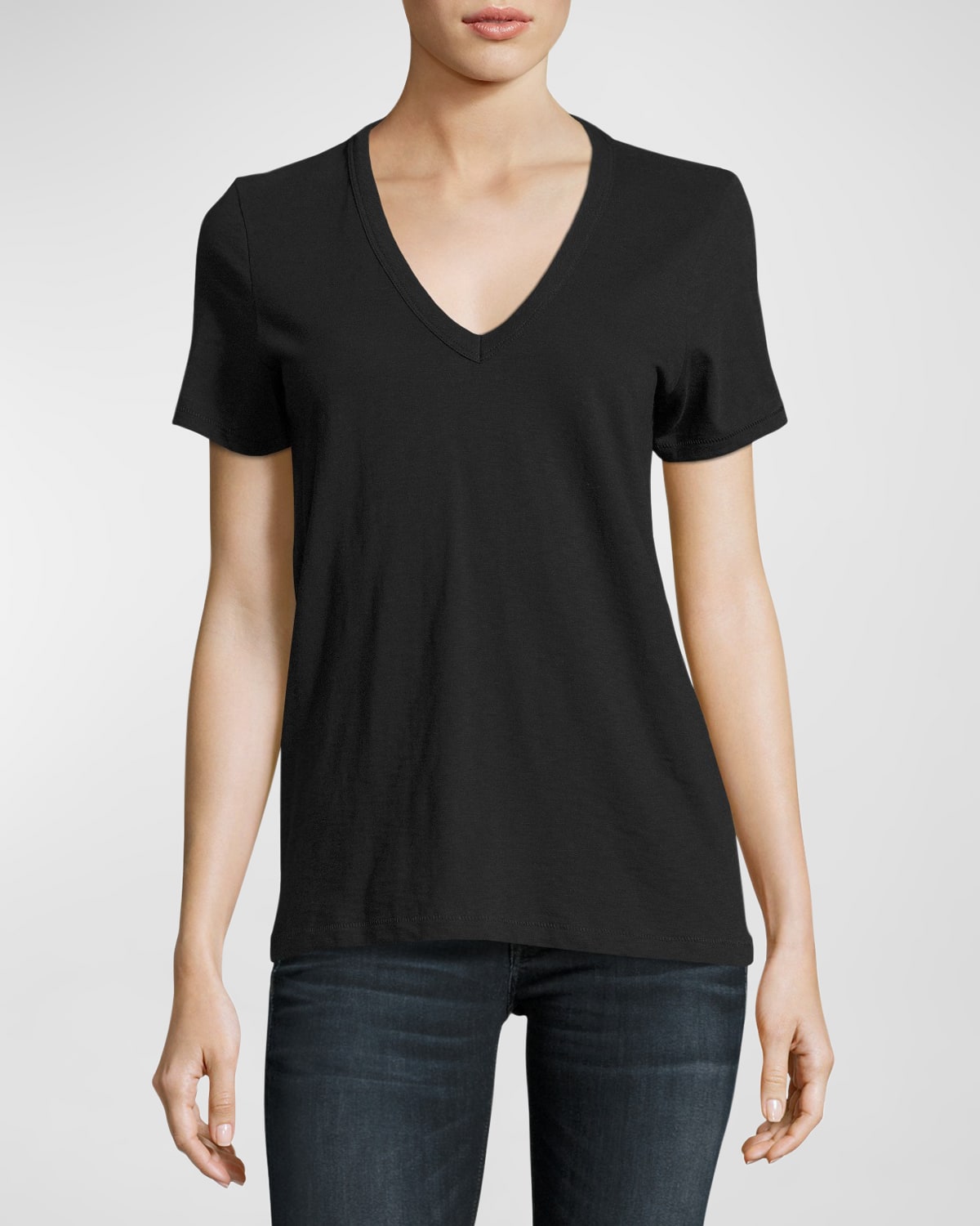 Shop Rag & Bone The Vee Basic T-shirt In Black
