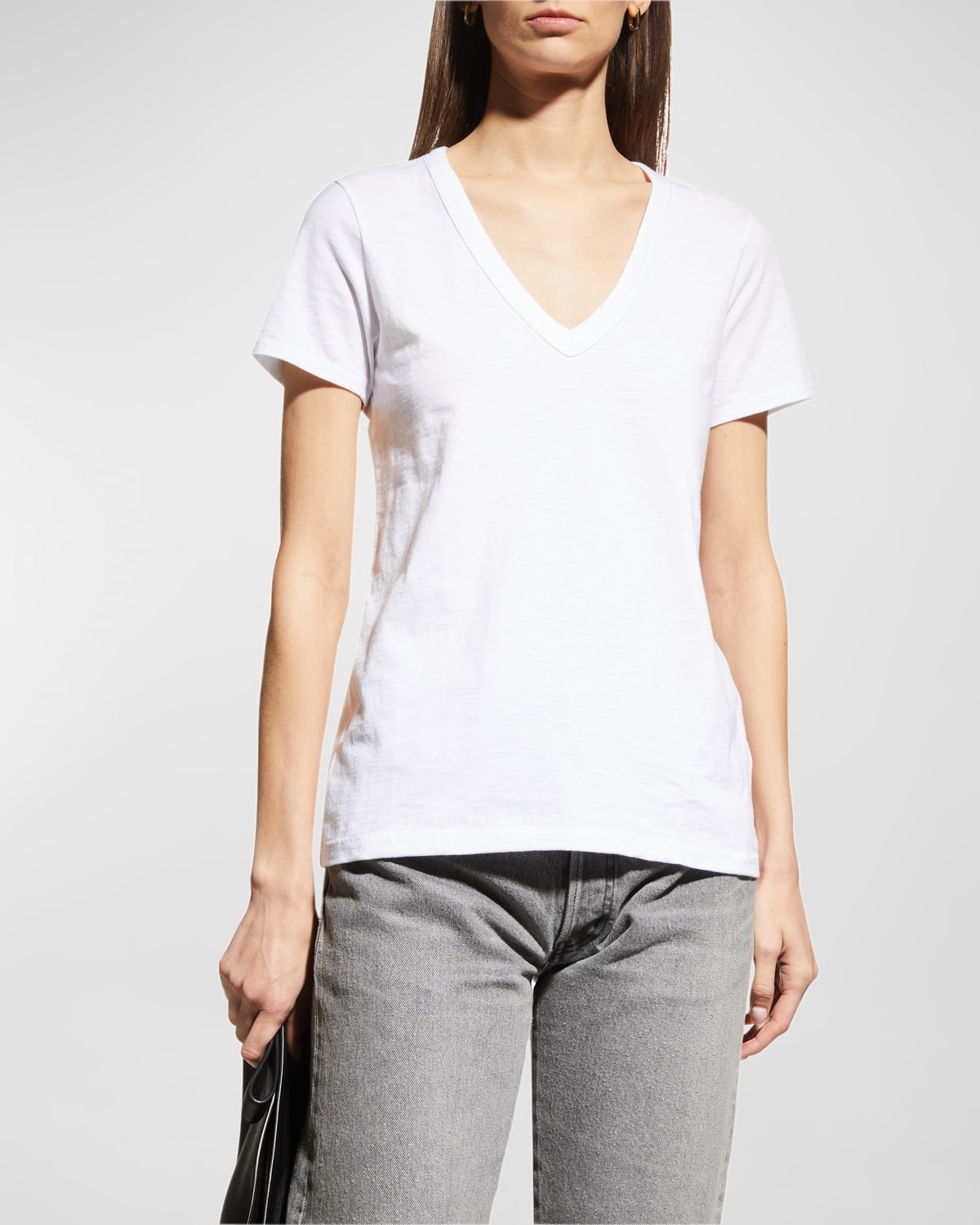 Shop Rag & Bone The Vee Basic T-shirt In White