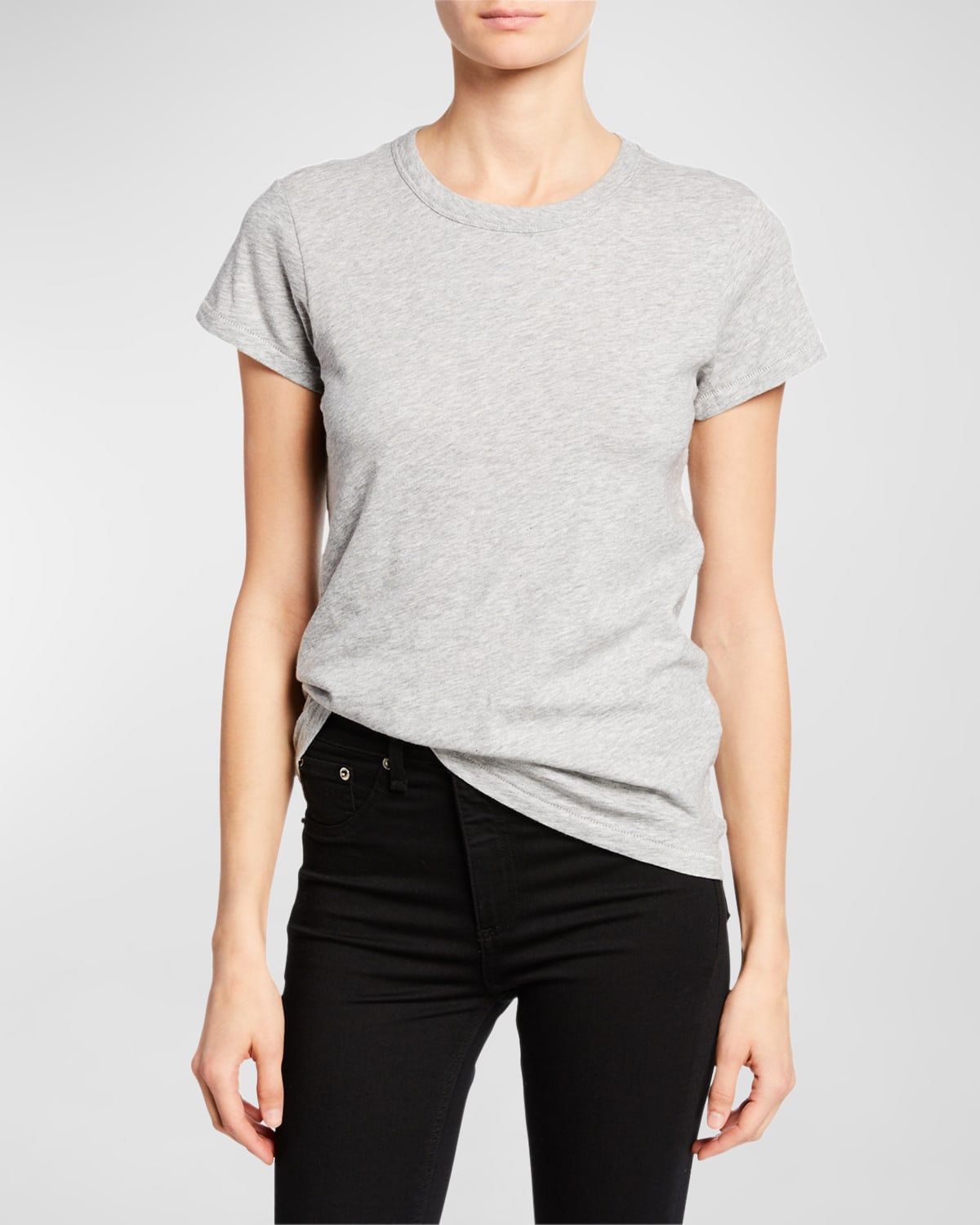 Shop Rag & Bone The Crewneck Tee In Gray