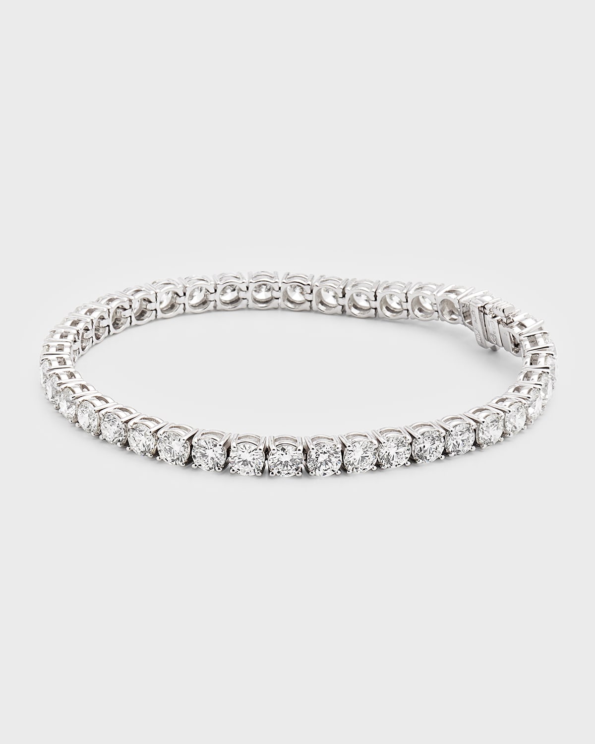 Neiman Marcus Diamonds 18k White Gold Fg-si1 Diamond Tennis Bracelet