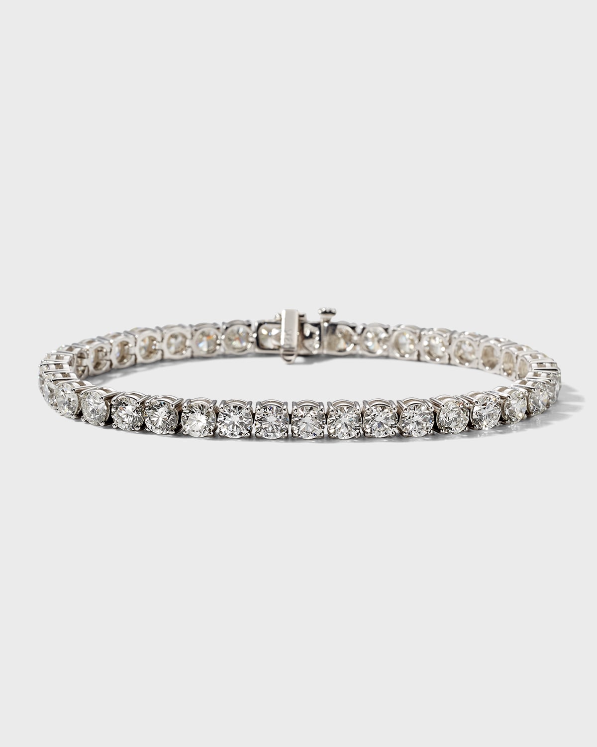 Neiman Marcus Diamonds 18k White Gold Diamond Tennis Bracelet, 14.43tcw