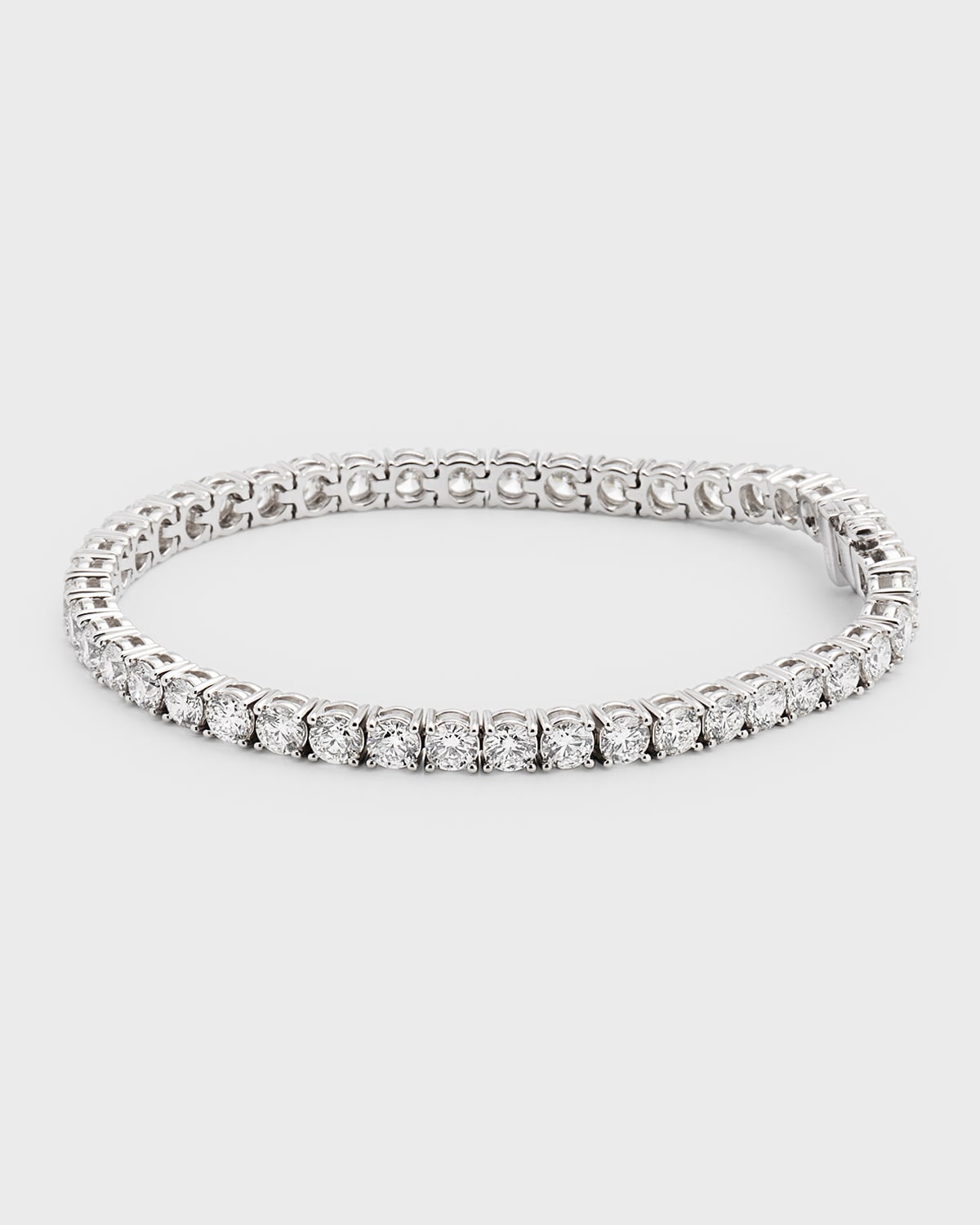 Neiman Marcus Diamonds 18k White Gold Fg-si1 Diamond Tennis Bracelet