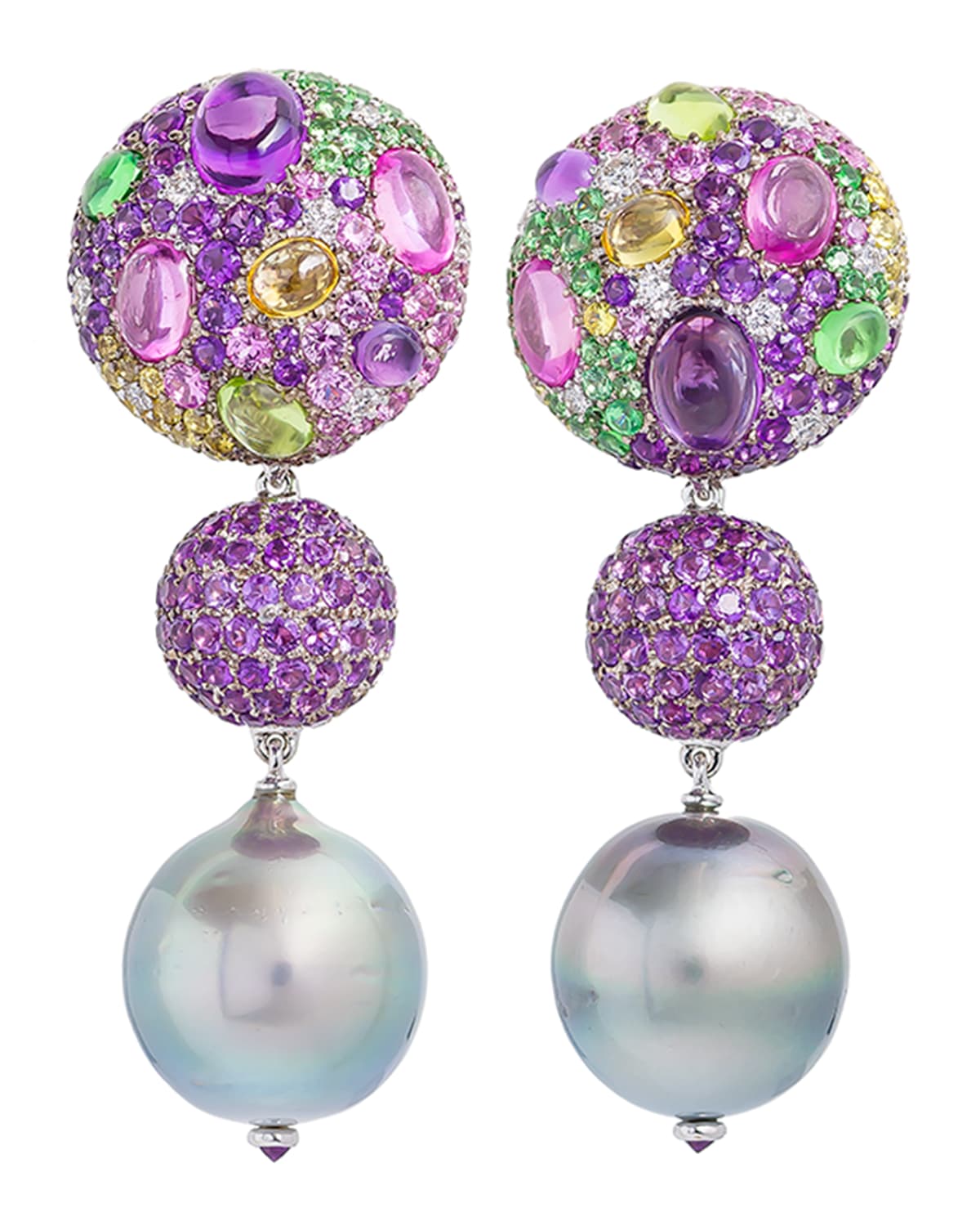 Margot McKinney Jewelry Cookie Mixed Sapphire & Pearl Drop Earrings