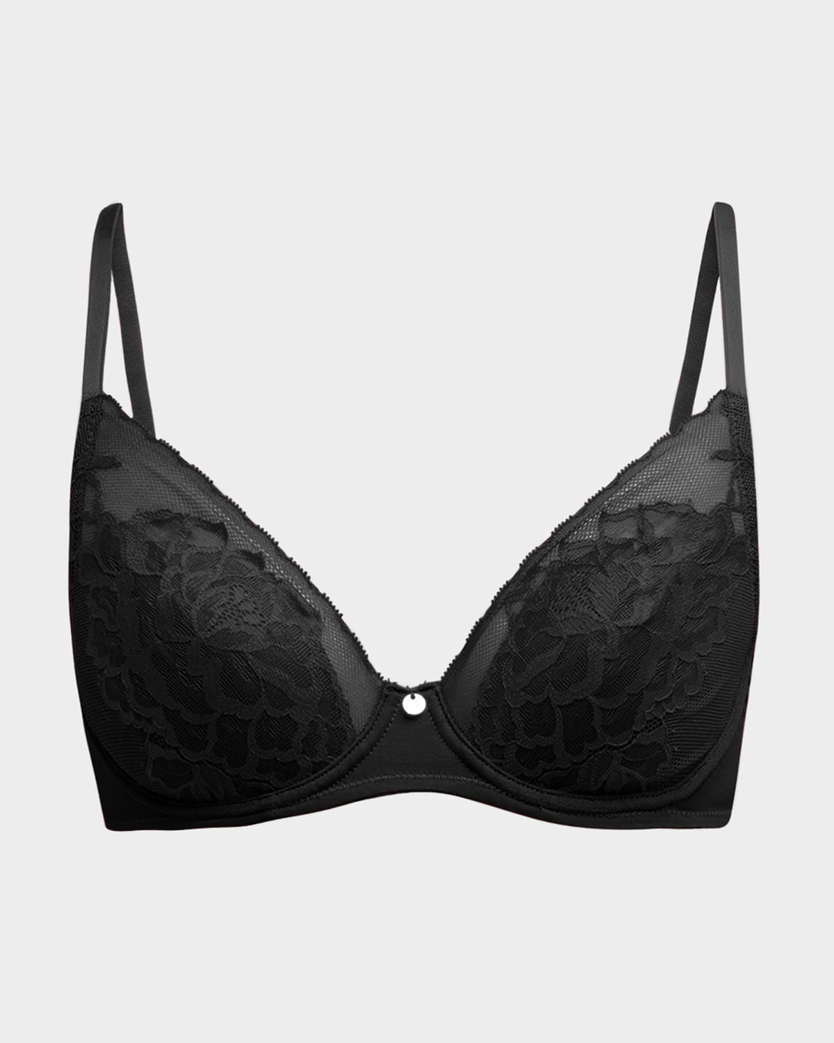 Natori Feathers Contour Plunge T-shirt Everyday Plunge Bra (36dd) Basics In  Ash Navy