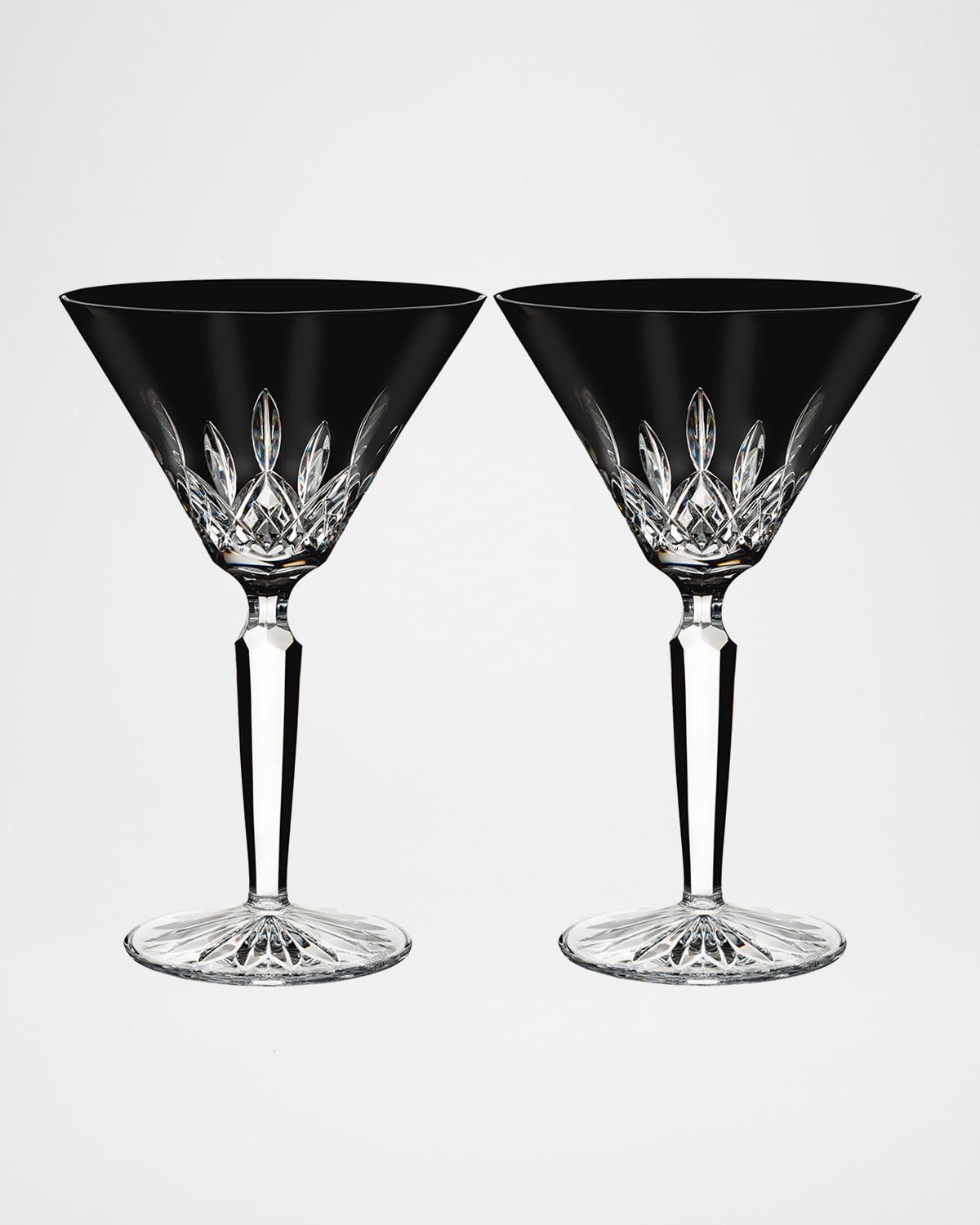 Shop Waterford Crystal Set Of 2 Lismore Black Martini Glasses