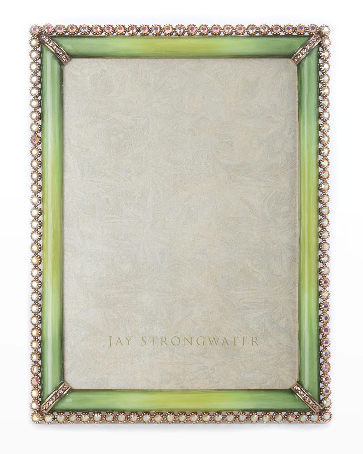 Jay Strongwater Lucas Stone Edge 5'' X 7'' Frame In Apple