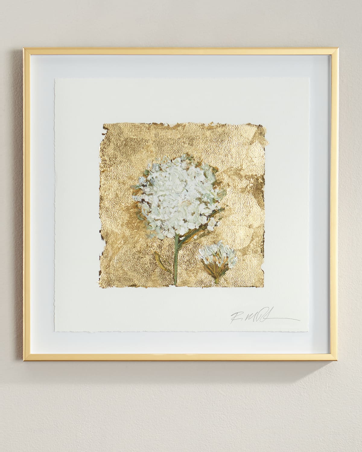 Shop Rfa Fine Art Gold And Lace Giclee On Paper Wall Art