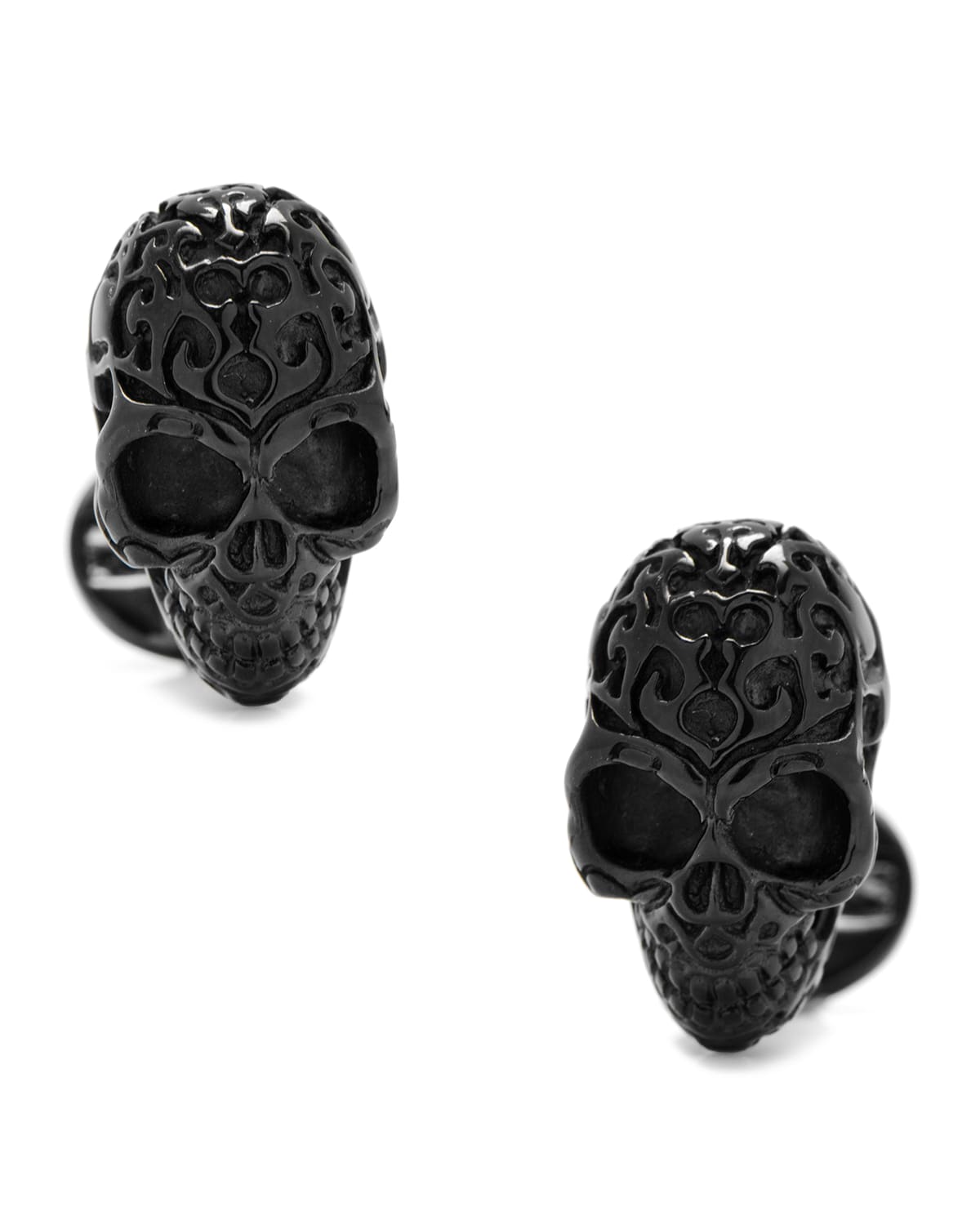 3D Fatale Skull Cuff Links, Black
