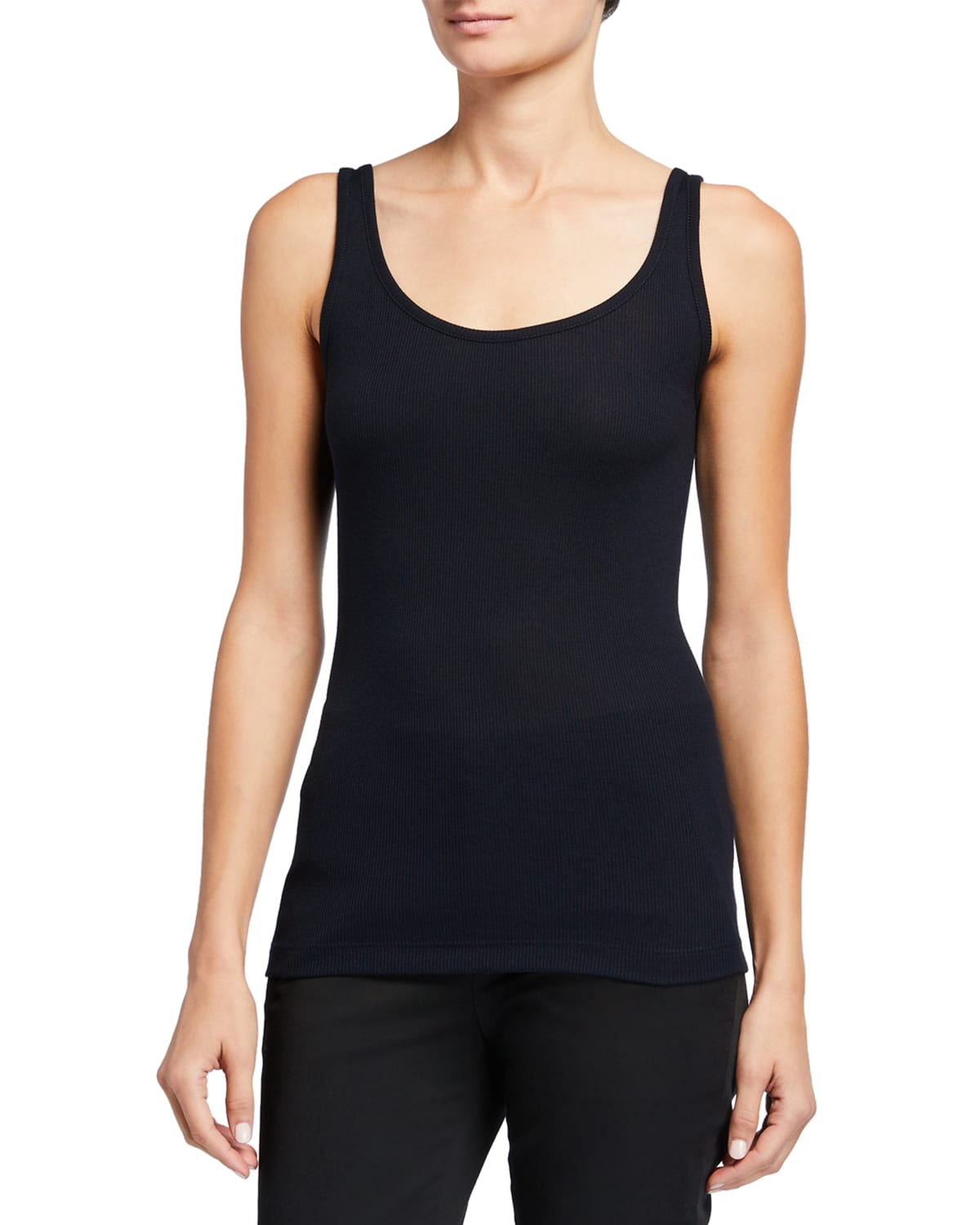 Shop Vince Scoop-neck Tank Top In Coastal