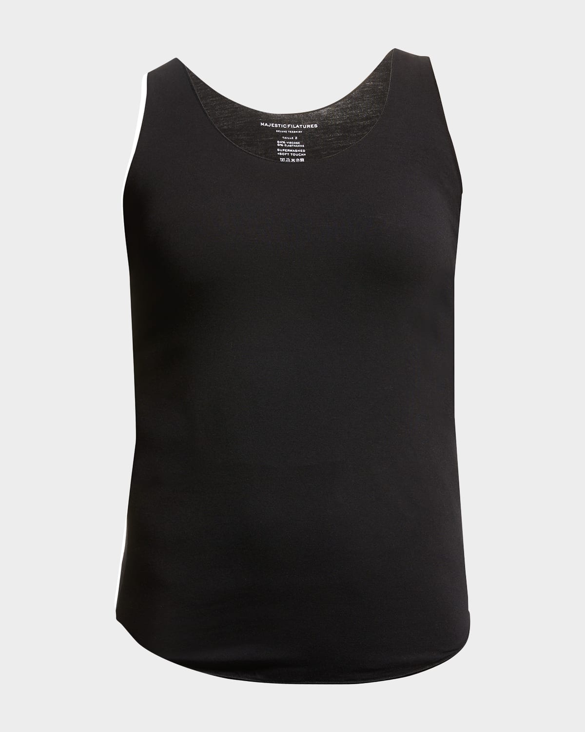 Majestic Soft Touch Marrow-edge Tank In Black