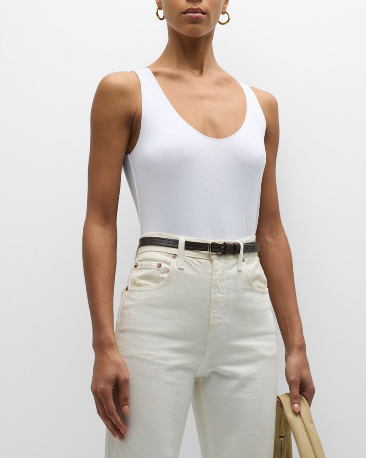 Shop Majestic Soft Touch Marrow-edge Tank In White