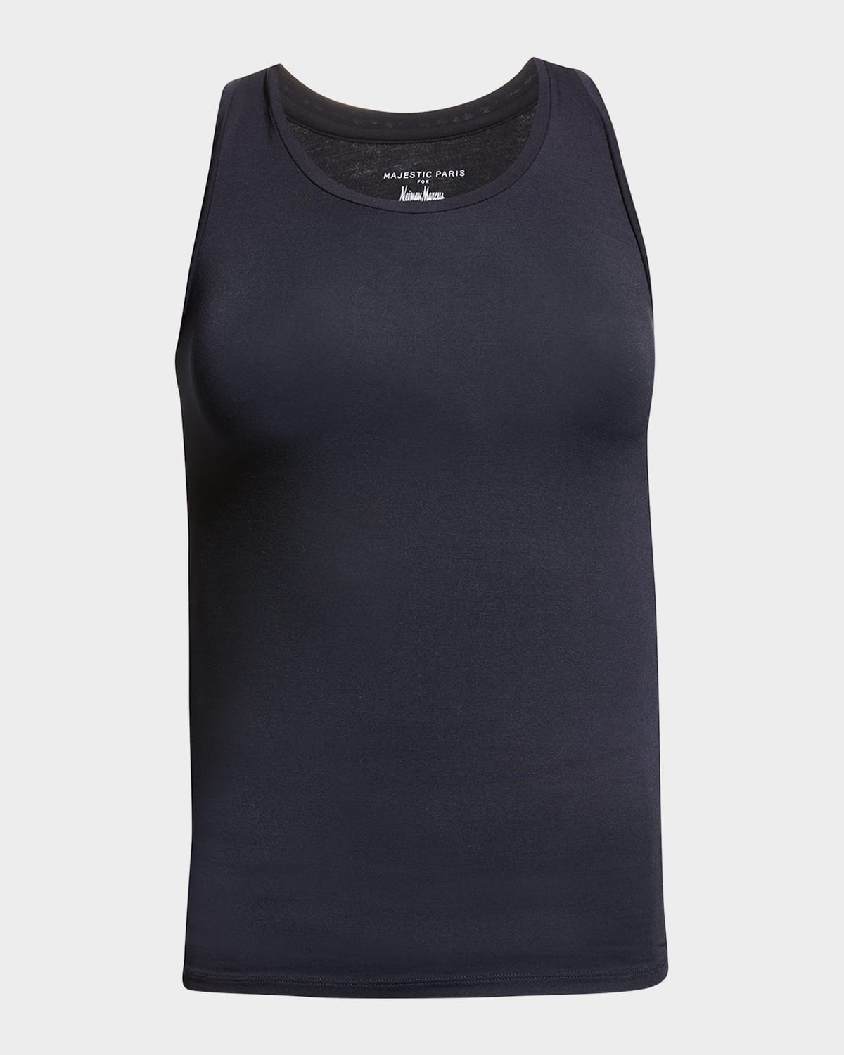 Shop Majestic Soft Touch Scoop-neck Tank In Marine