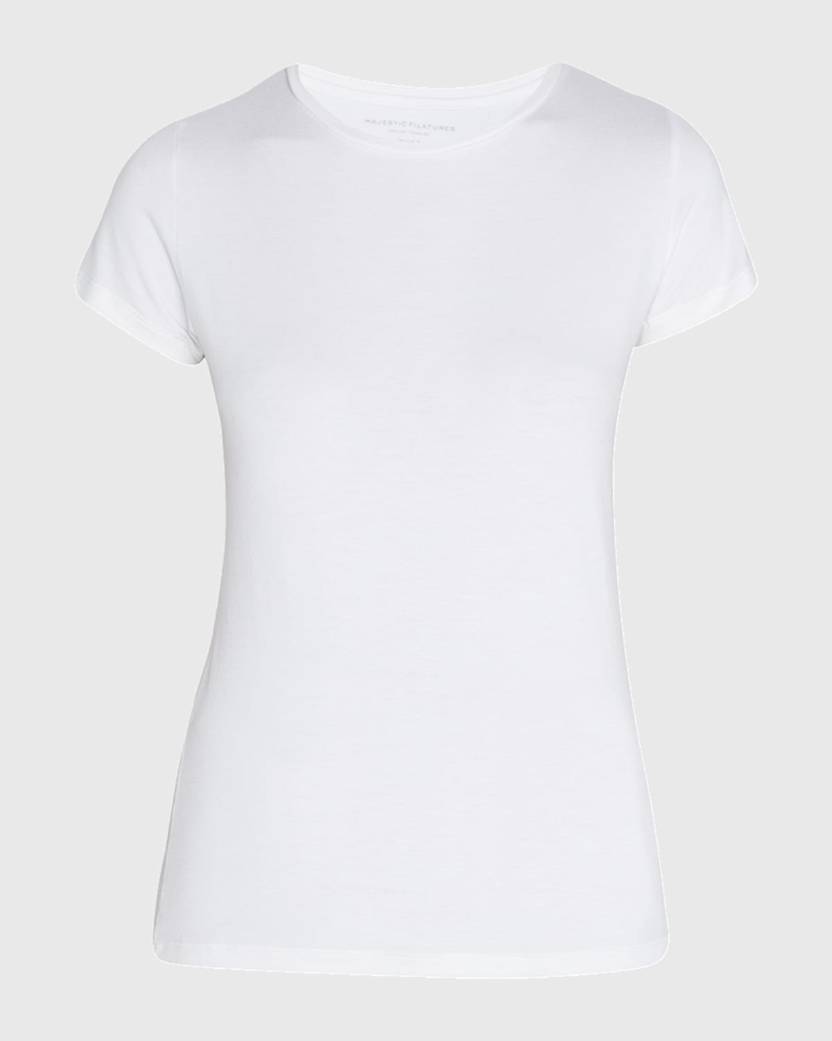 Majestic Short Sleeved Cotton T-shirt In White