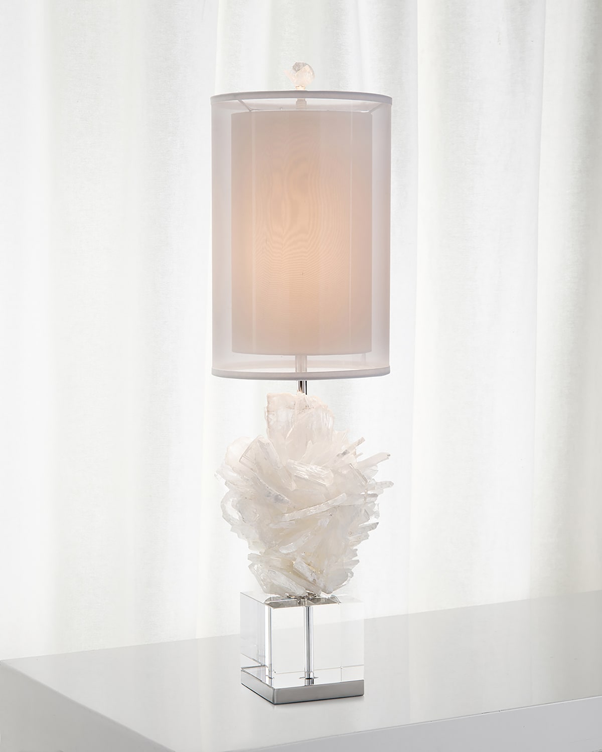Shop John-richard Collection Celene Lamp In Clear/white