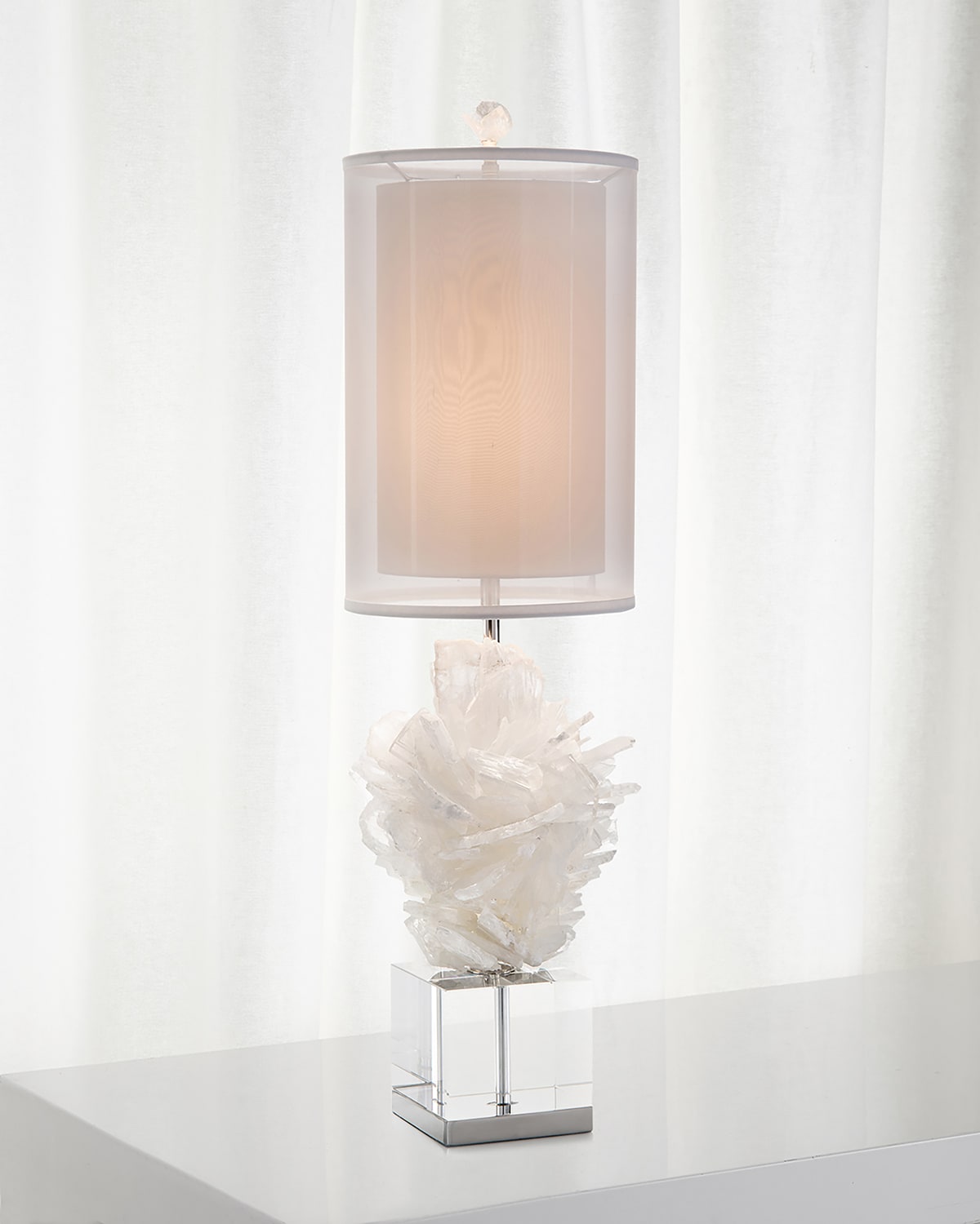 John-richard Collection Celene Lamp In Clear/white