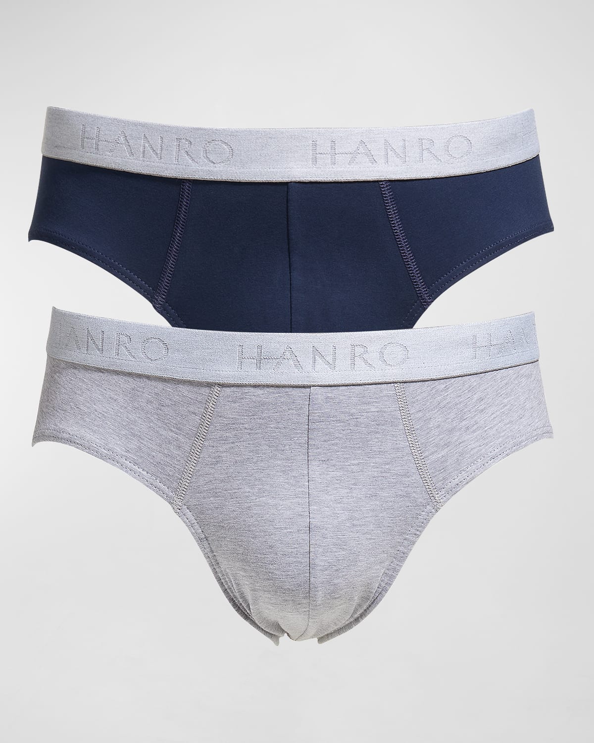 Hanro Cotton Essentials Two-pack Briefs In Amaranth Mercury