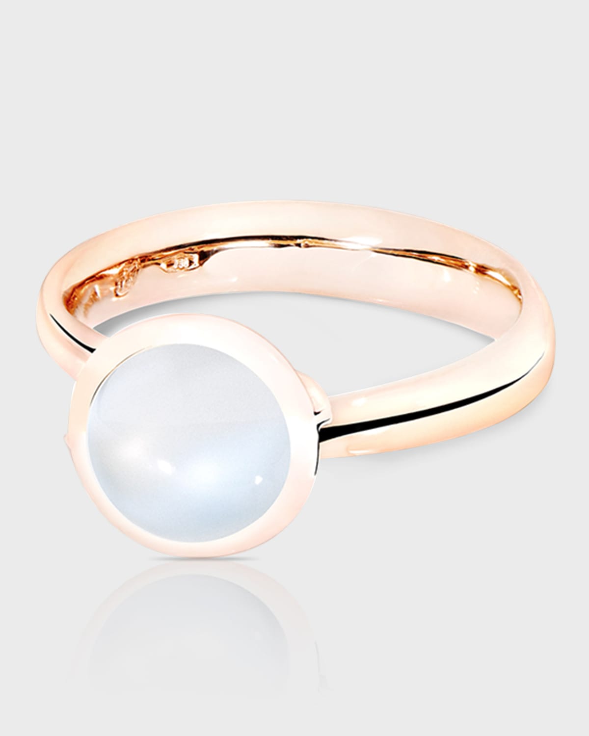 Bouton 18k Rose Gold Small Sand Moonstone Ring, Size 7