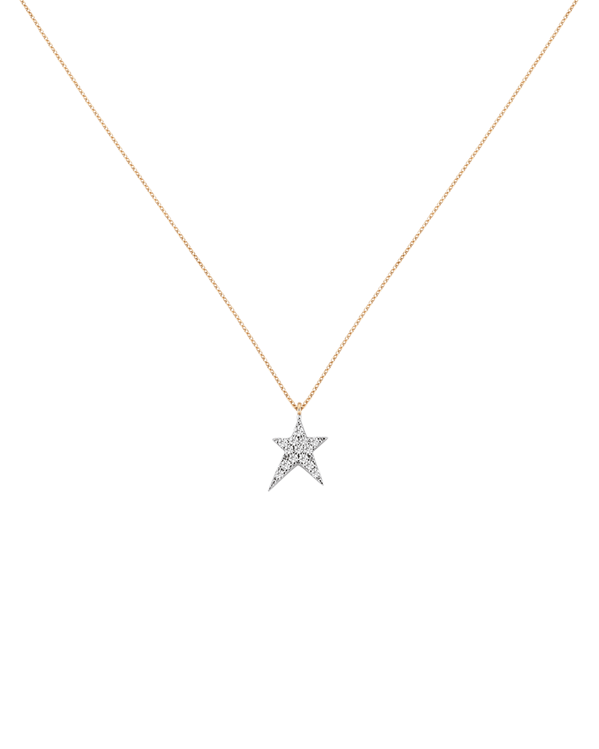 Struck Star 14k Pendant Necklace