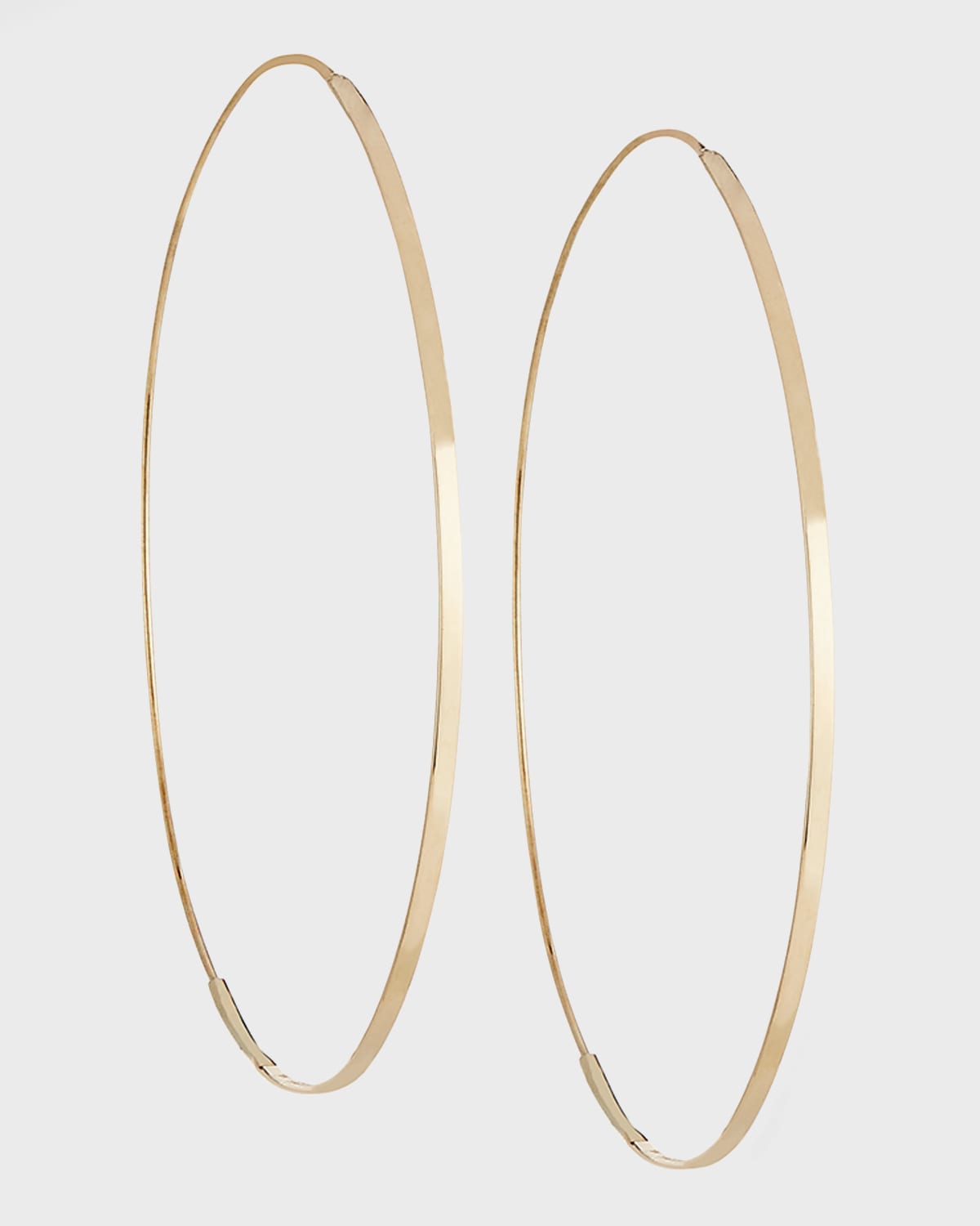 Lana Large Flat Magic Hoop Earrings In Yellow Gold