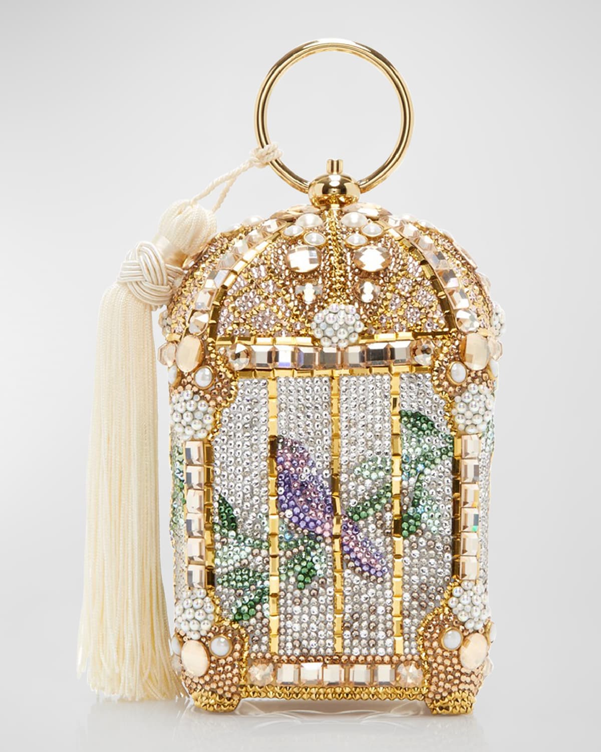 Judith Leiber Avalon Flamingo Crystal Clutch Bag